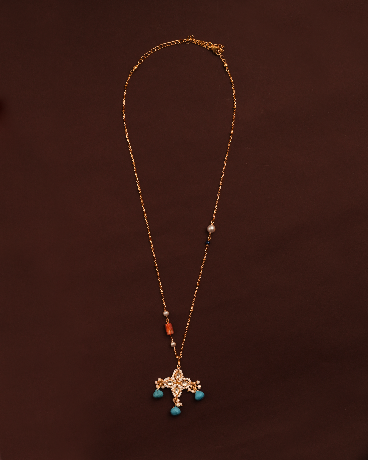 Kasturi Silver Pendant with Chain by MOHA