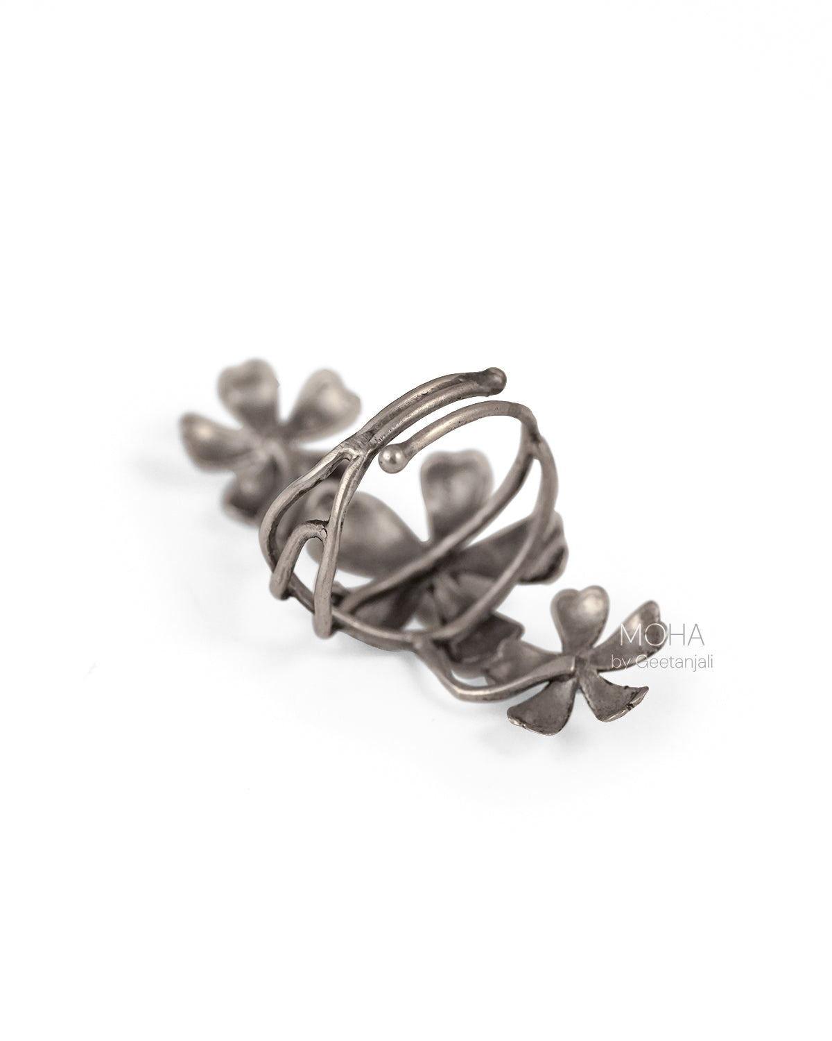 Ketki Silver Finger Ring by MOHA