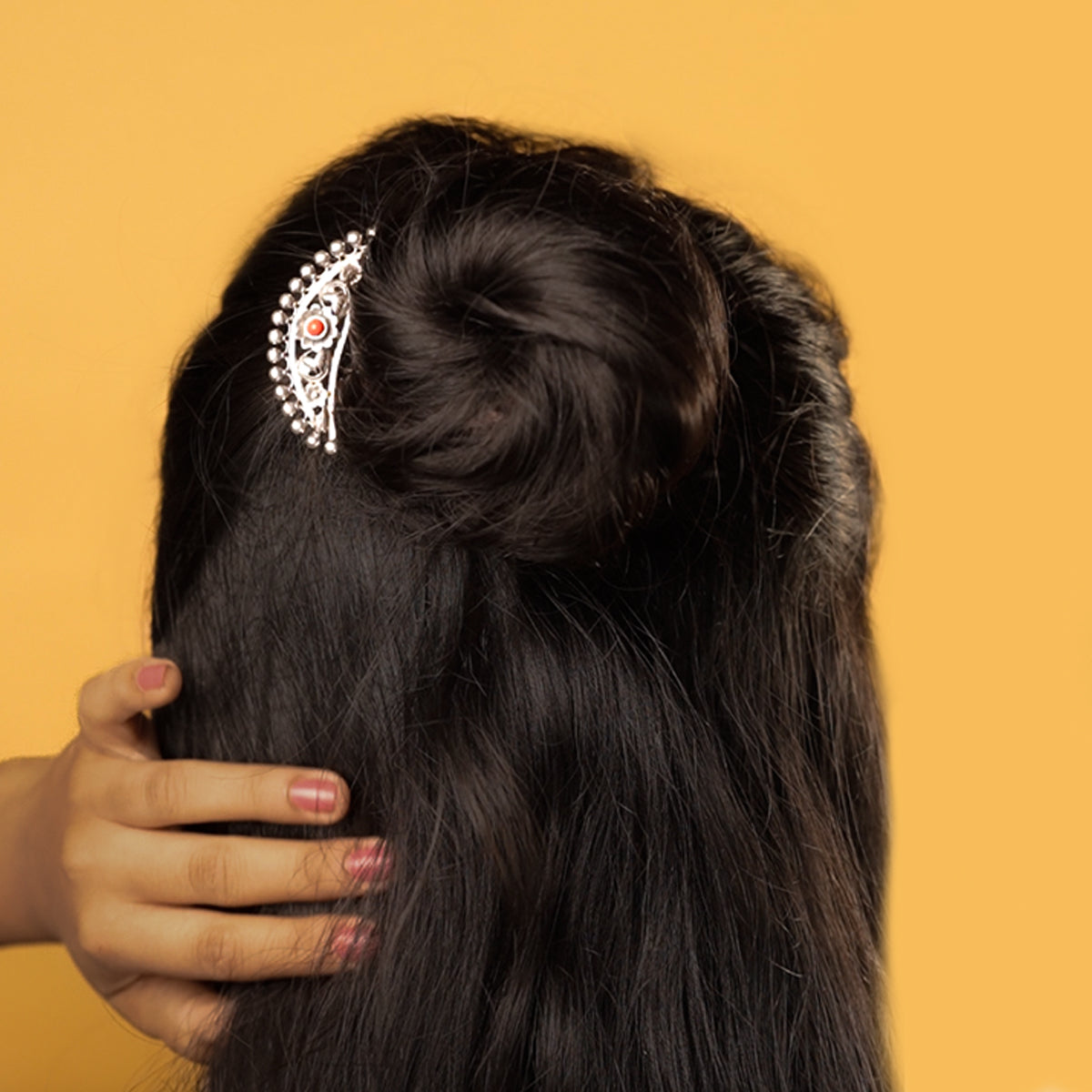 Kiran Silver Hairpin by MOHA