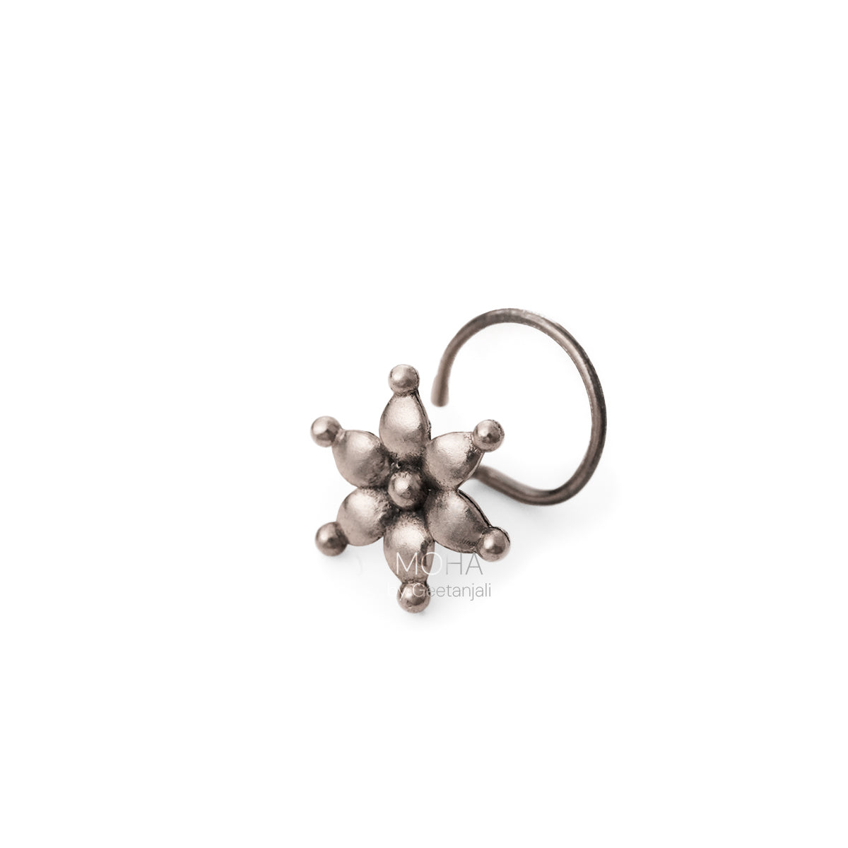 Kumud Silver Nosepin Pierced by MOHA