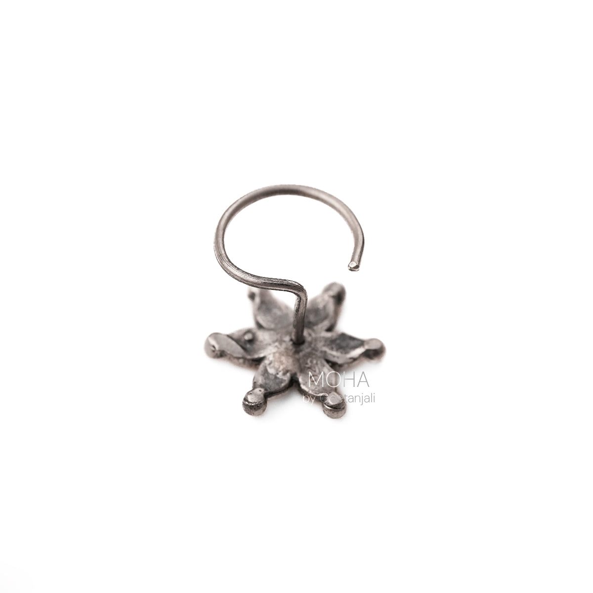 Kumud Silver Nosepin Pierced by MOHA