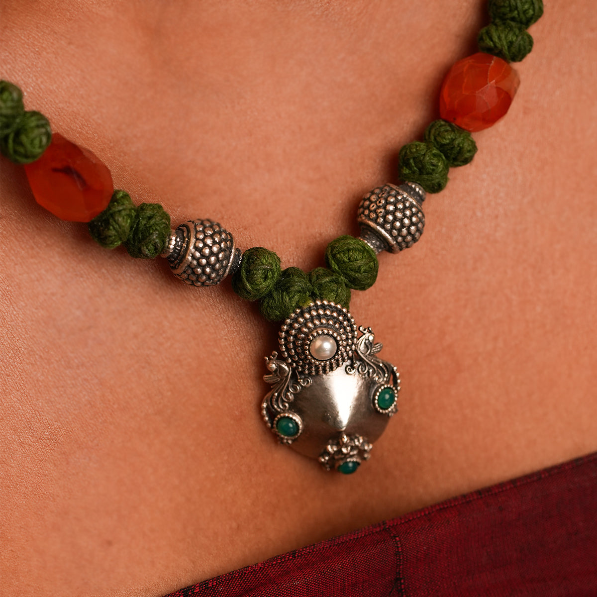 kunti silver earrings