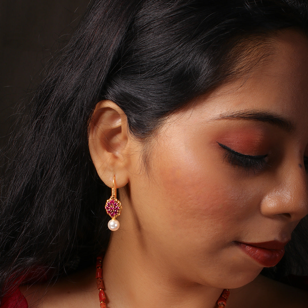 kusum silver earrings by moha