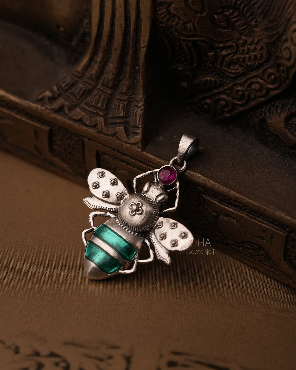 Madhu Silver Pendant by Moha (Only Pendant)