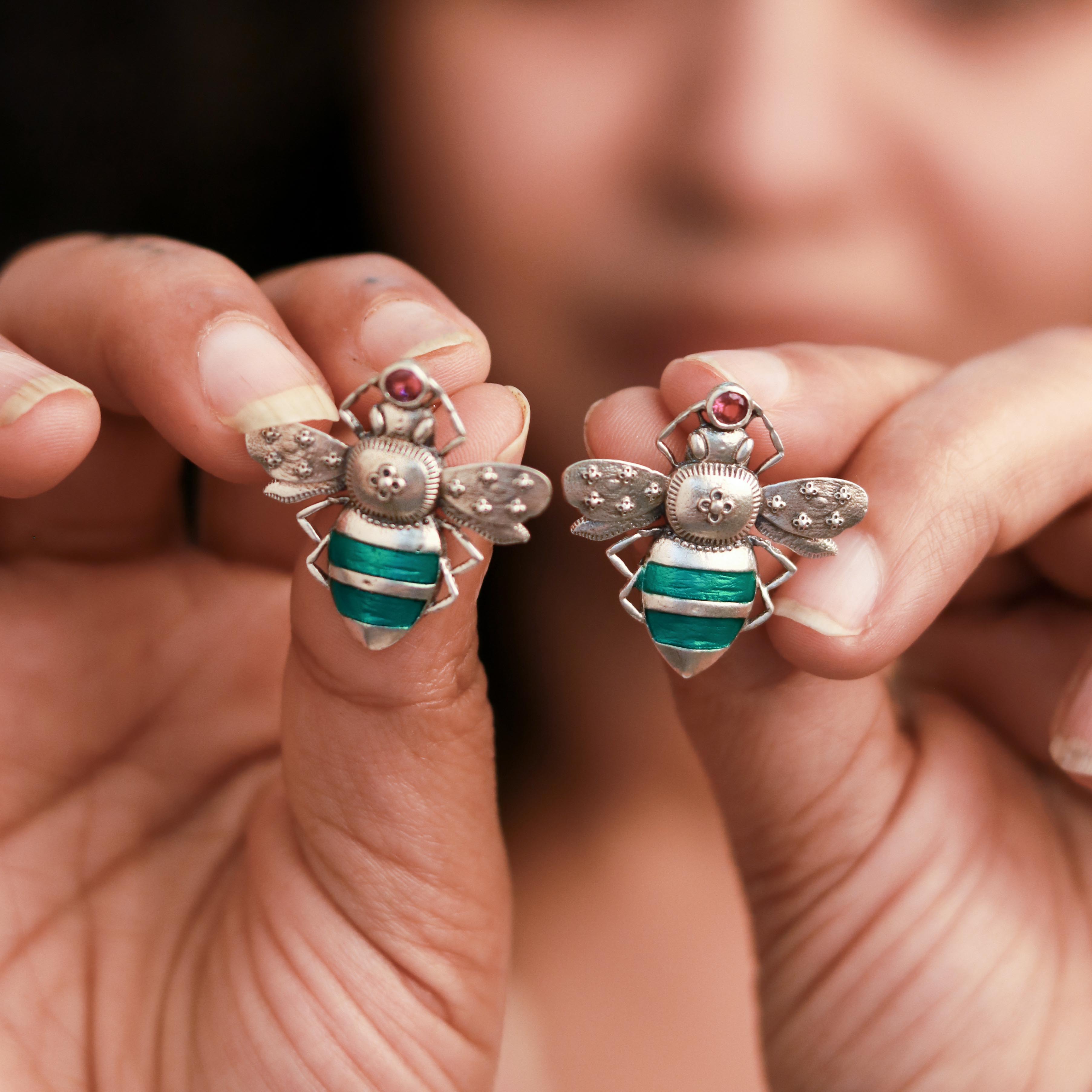 madhu silver earrings by moha