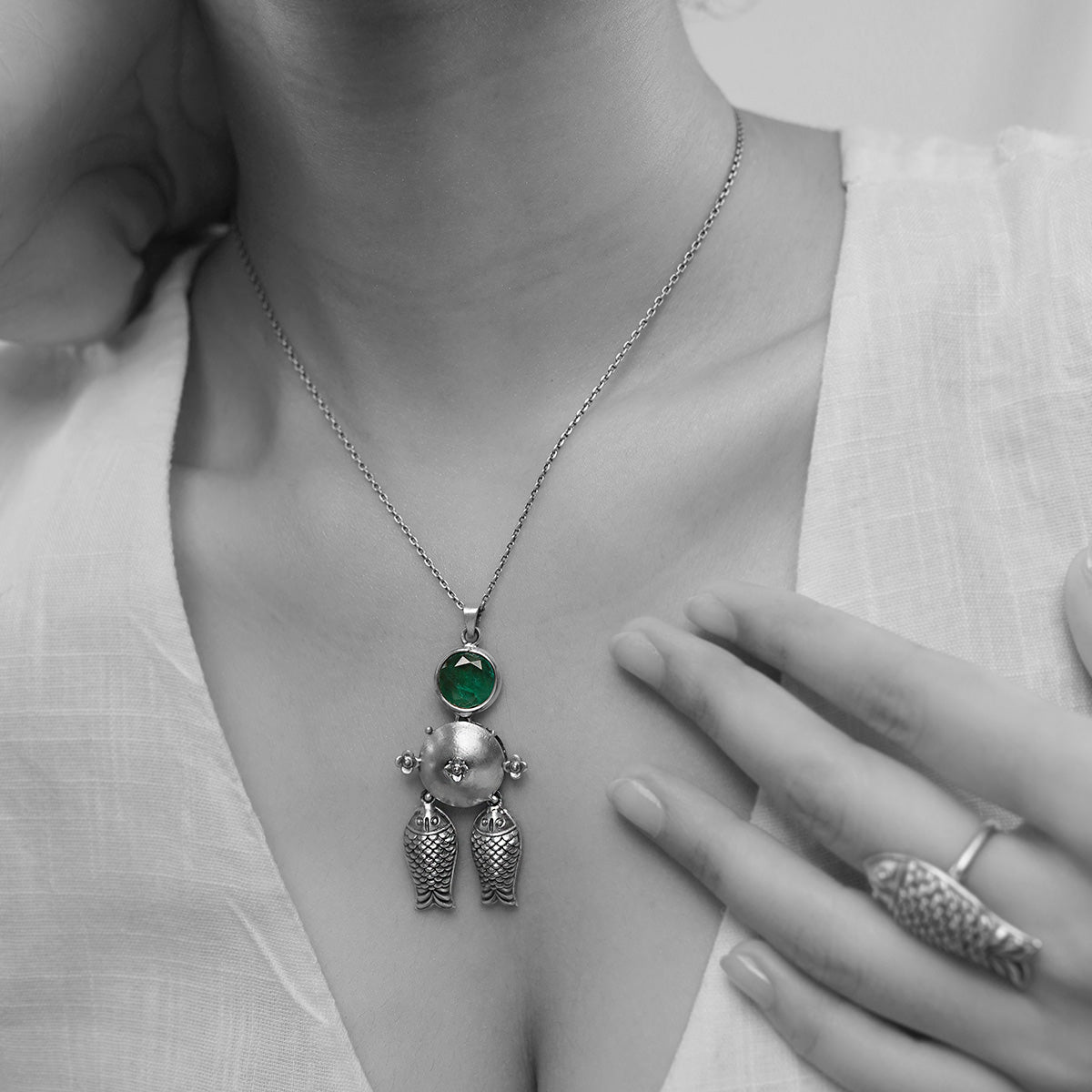 Mahaseer Silver Pendant by MOHA (Only Pendant)