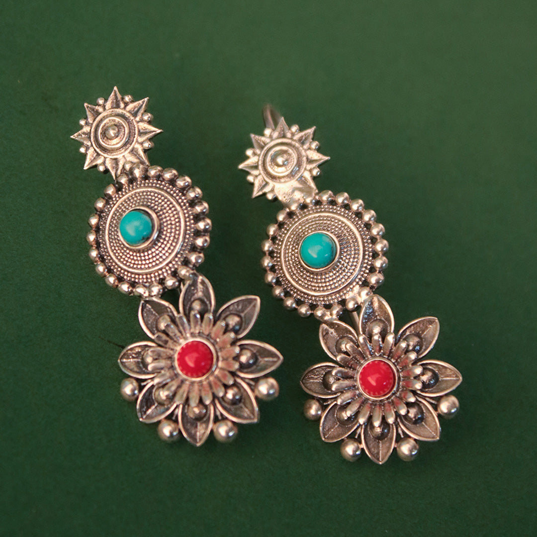 mallika abha silver dangle earrings by moha