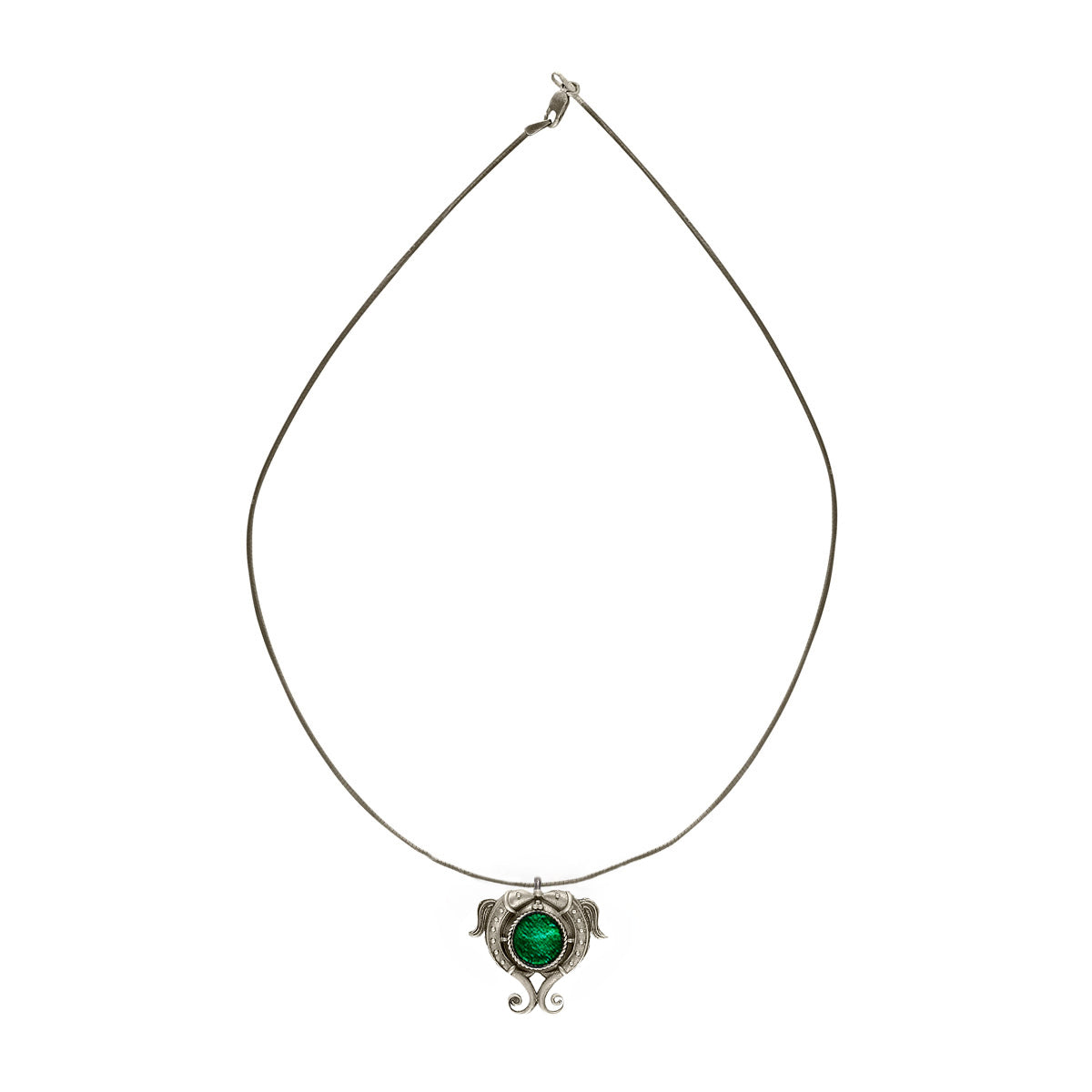 matsya silver pendant with chain by moha