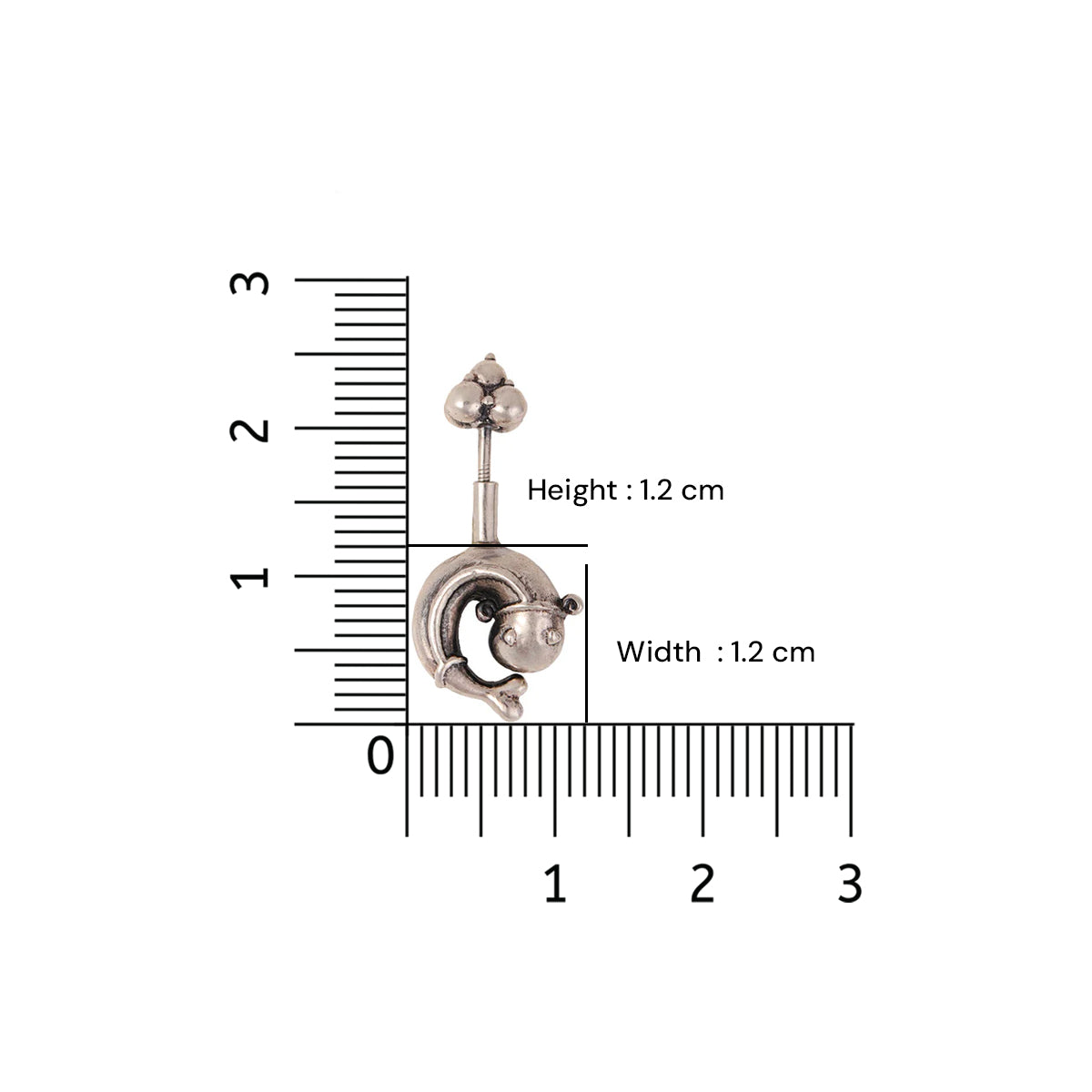 Matsyakarnika Silver Bugadi, Pierced (Small) by MOHA
