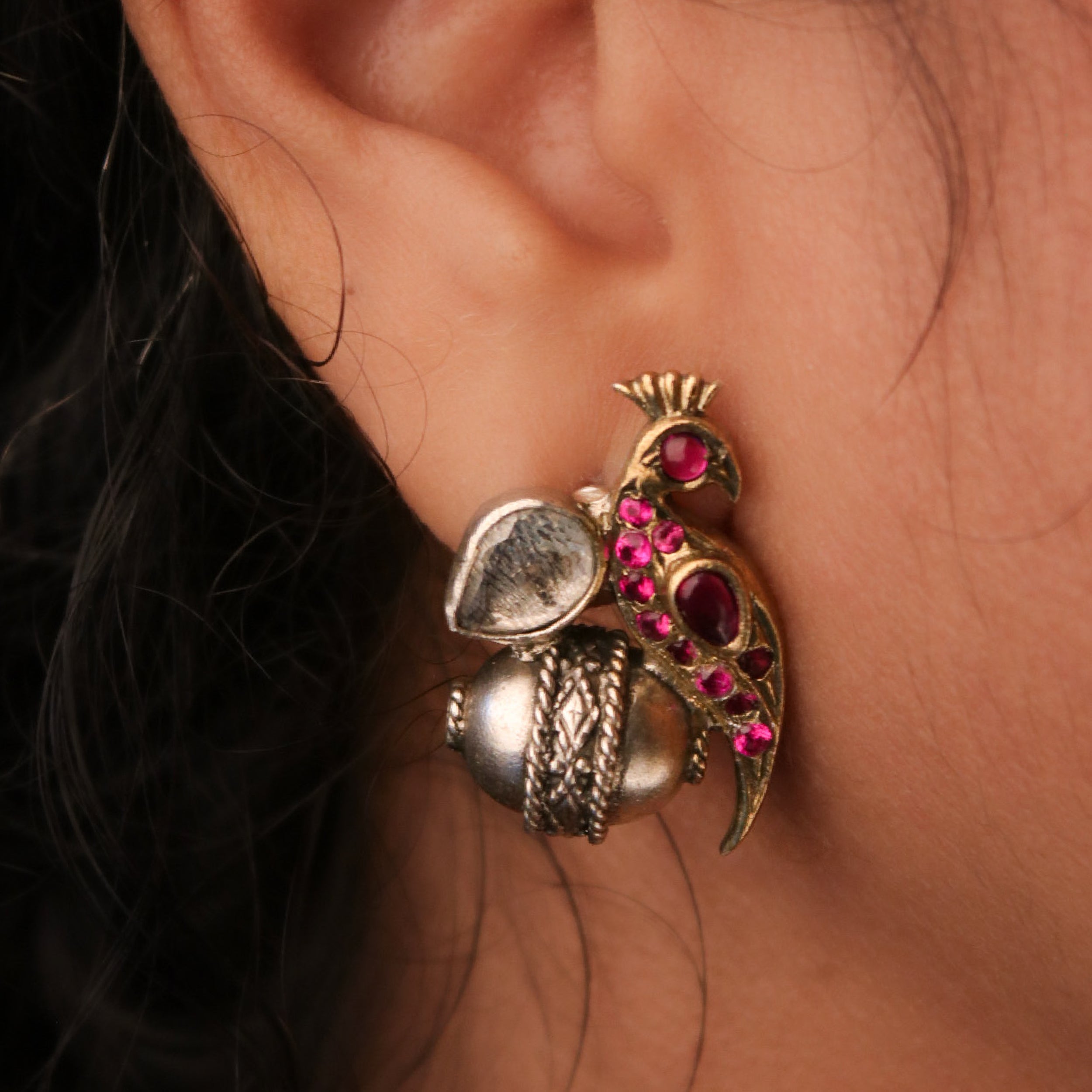 Mayurraj Silver Earrings By MOHA