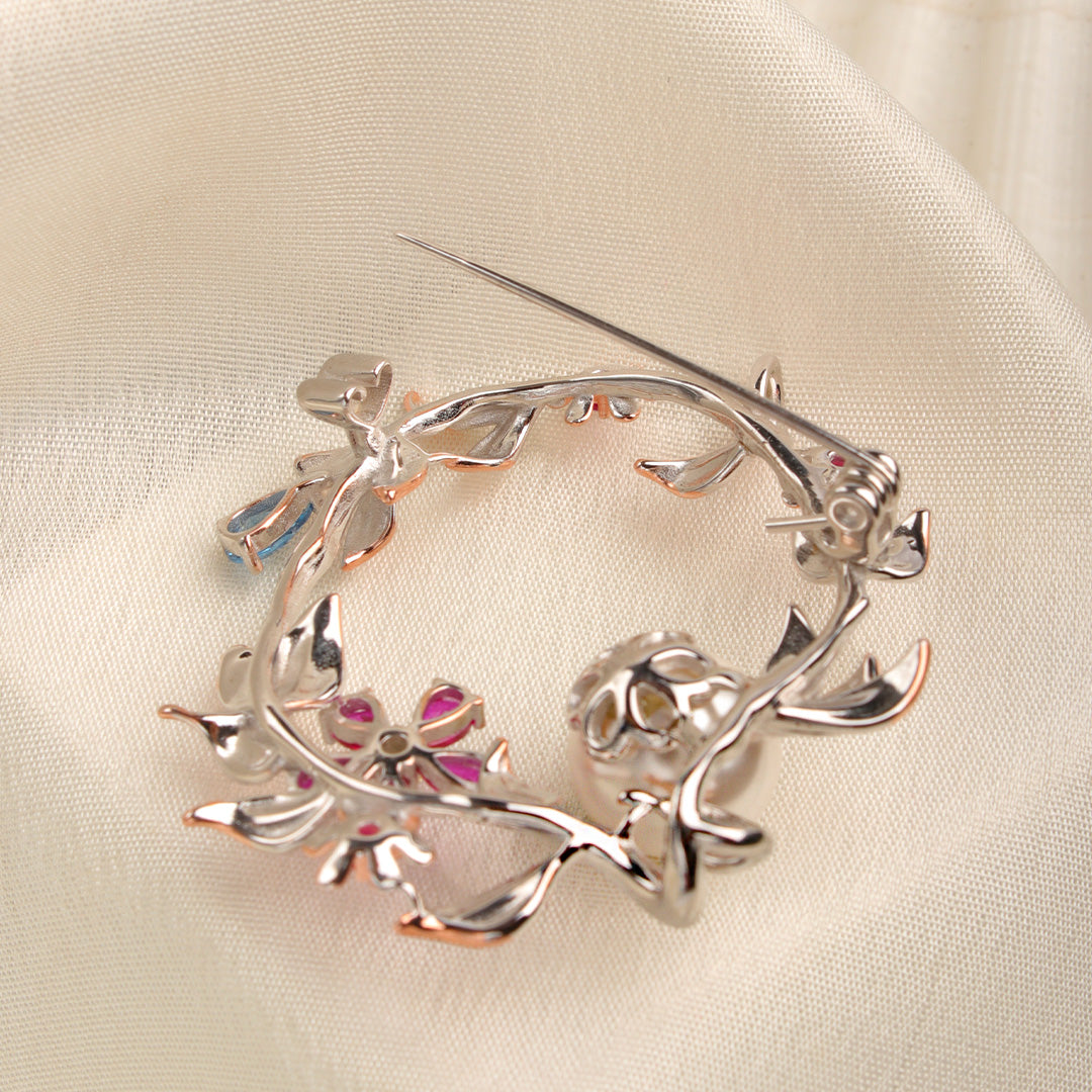 Mistletoe Silver Brooch By MOHA