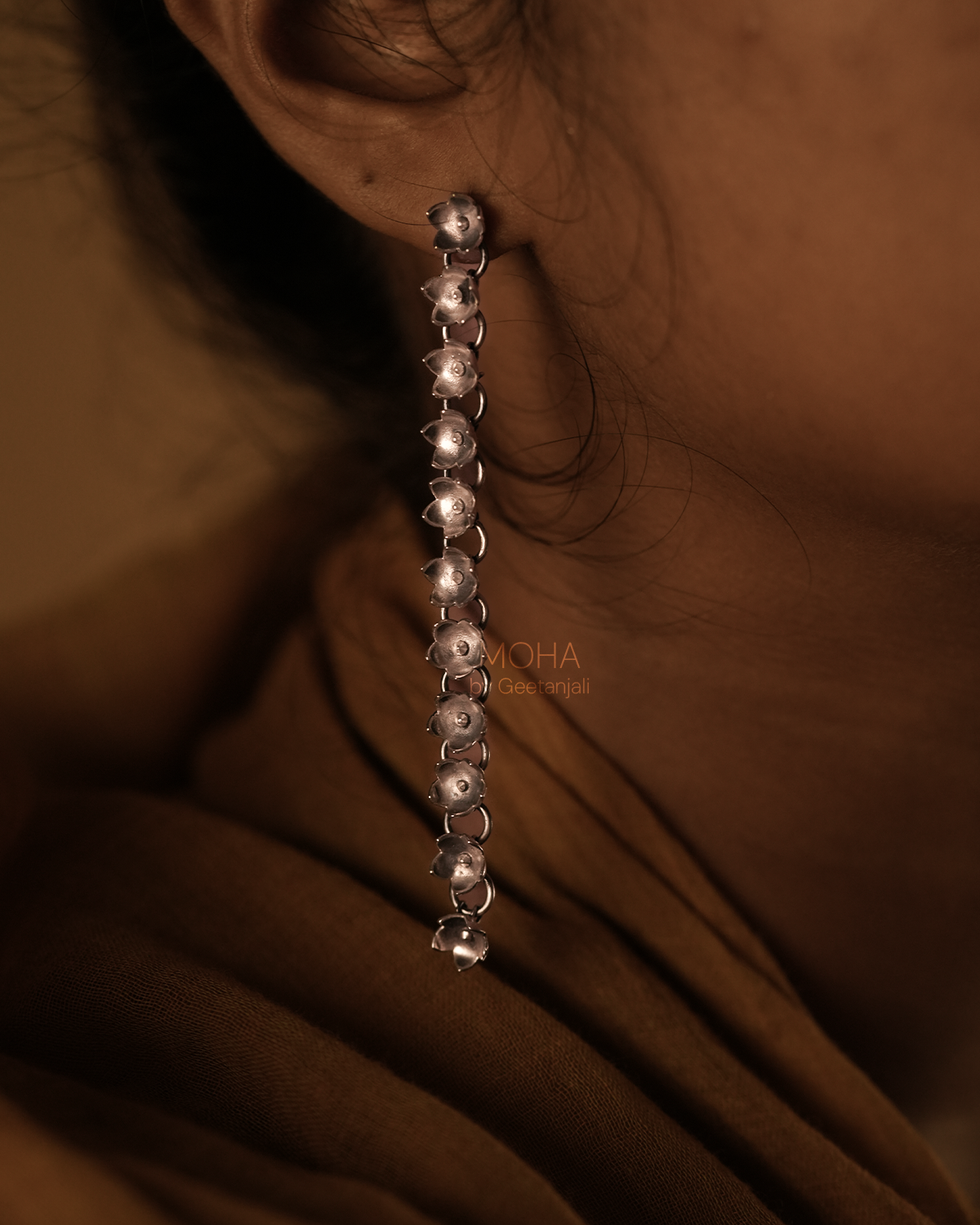 Mogra Silver Earrings by MOHA