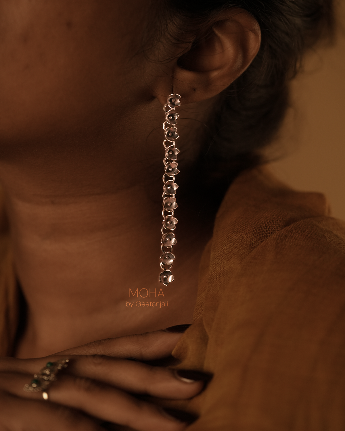 Mogra Silver Earrings by MOHA