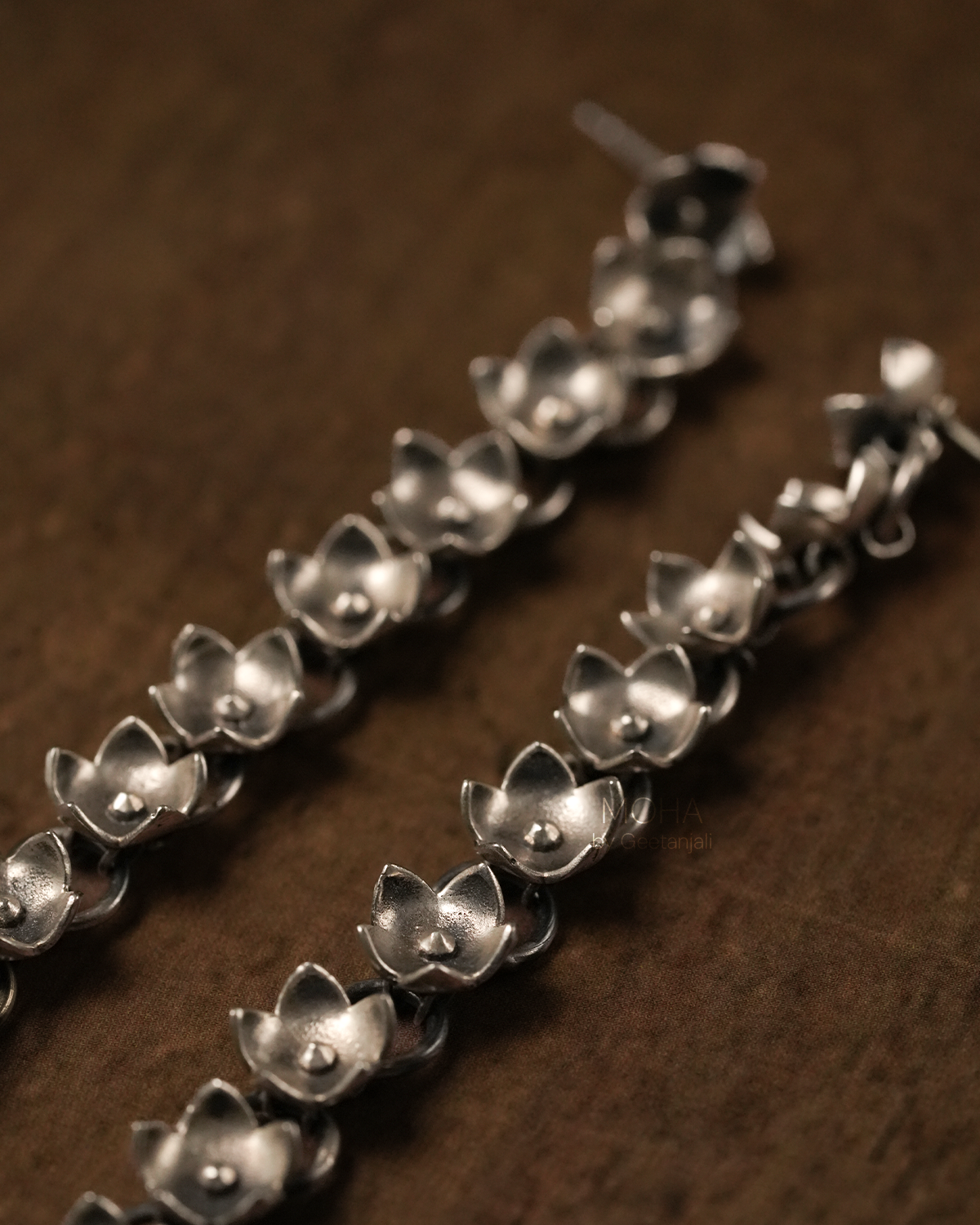 Mogra Silver Earrings by MOHA