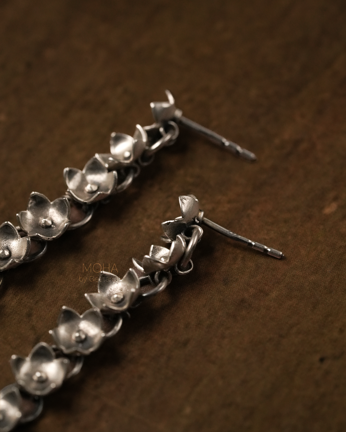 Mogra Silver Earrings by MOHA