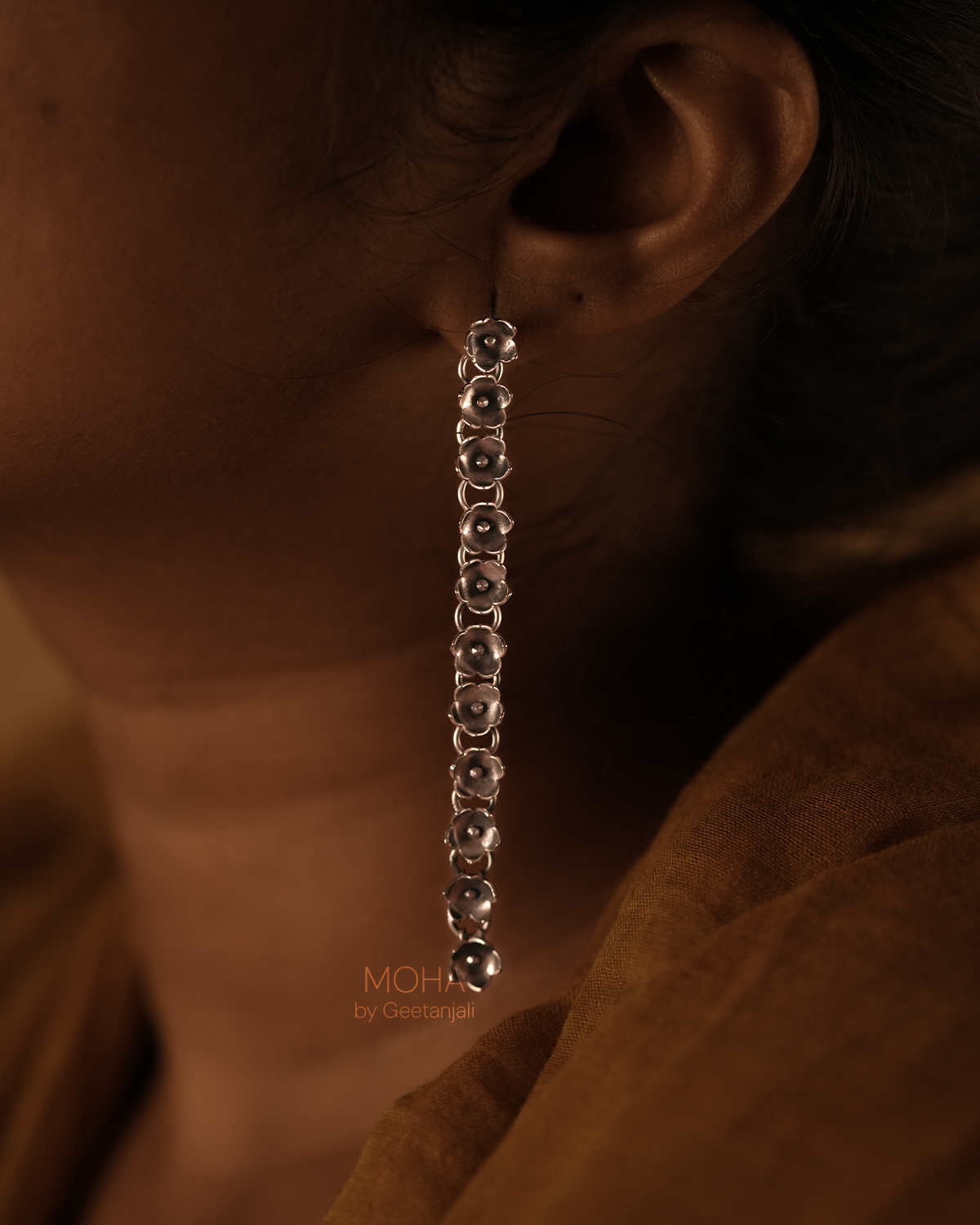 Mogra Silver Earrings by MOHA