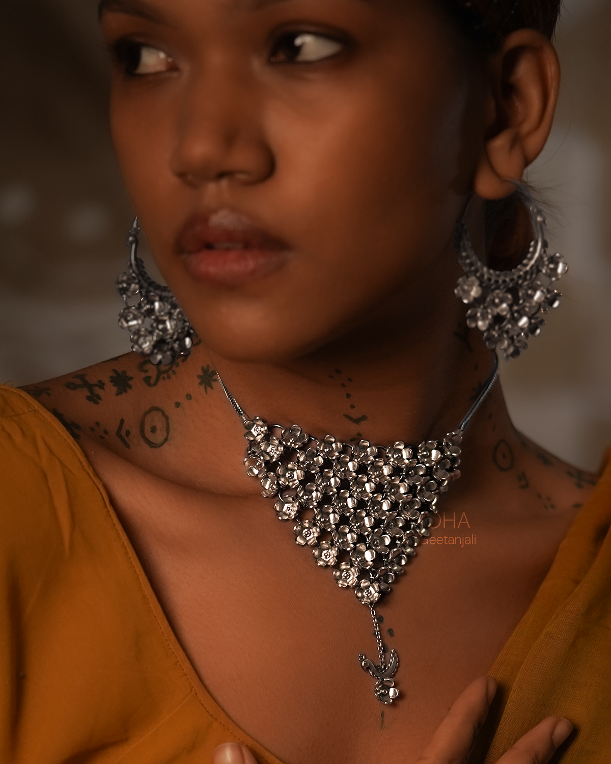 Mogra Silver Necklace by MOHA