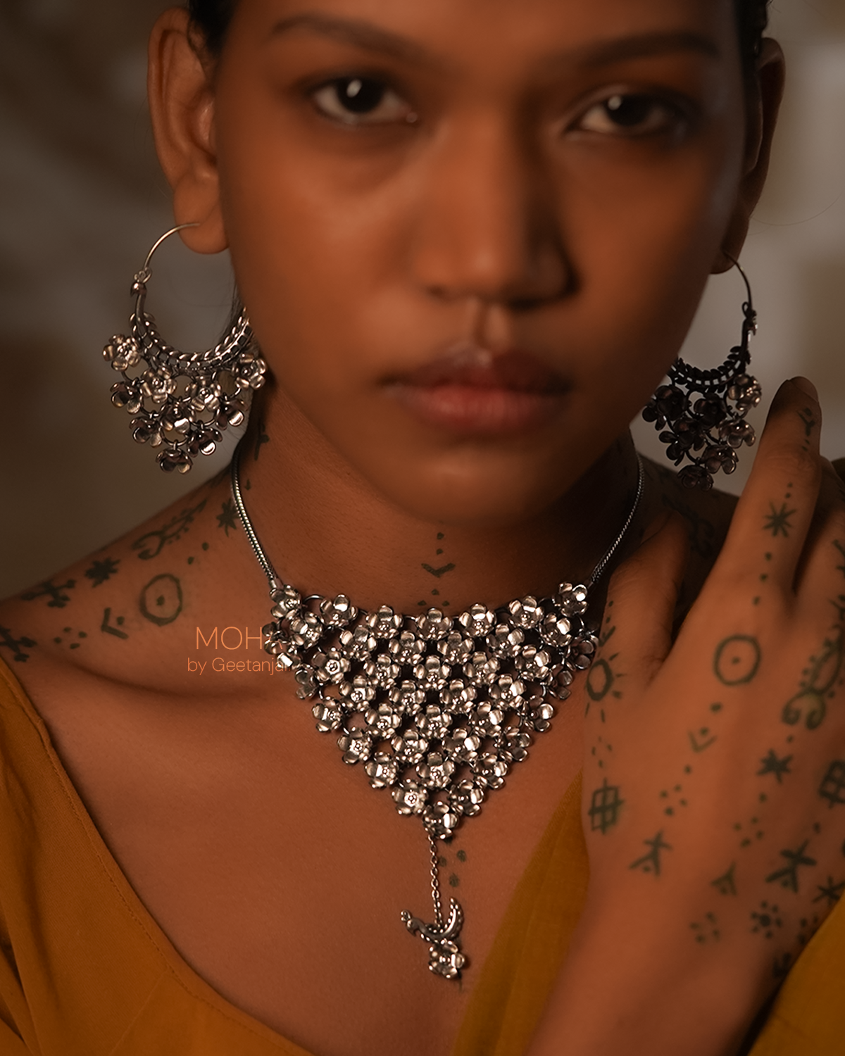Mogra Silver Necklace by MOHA