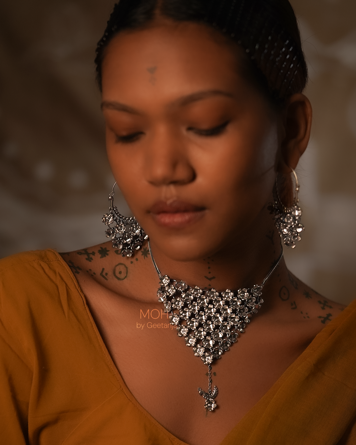 Mogra Silver Necklace by MOHA