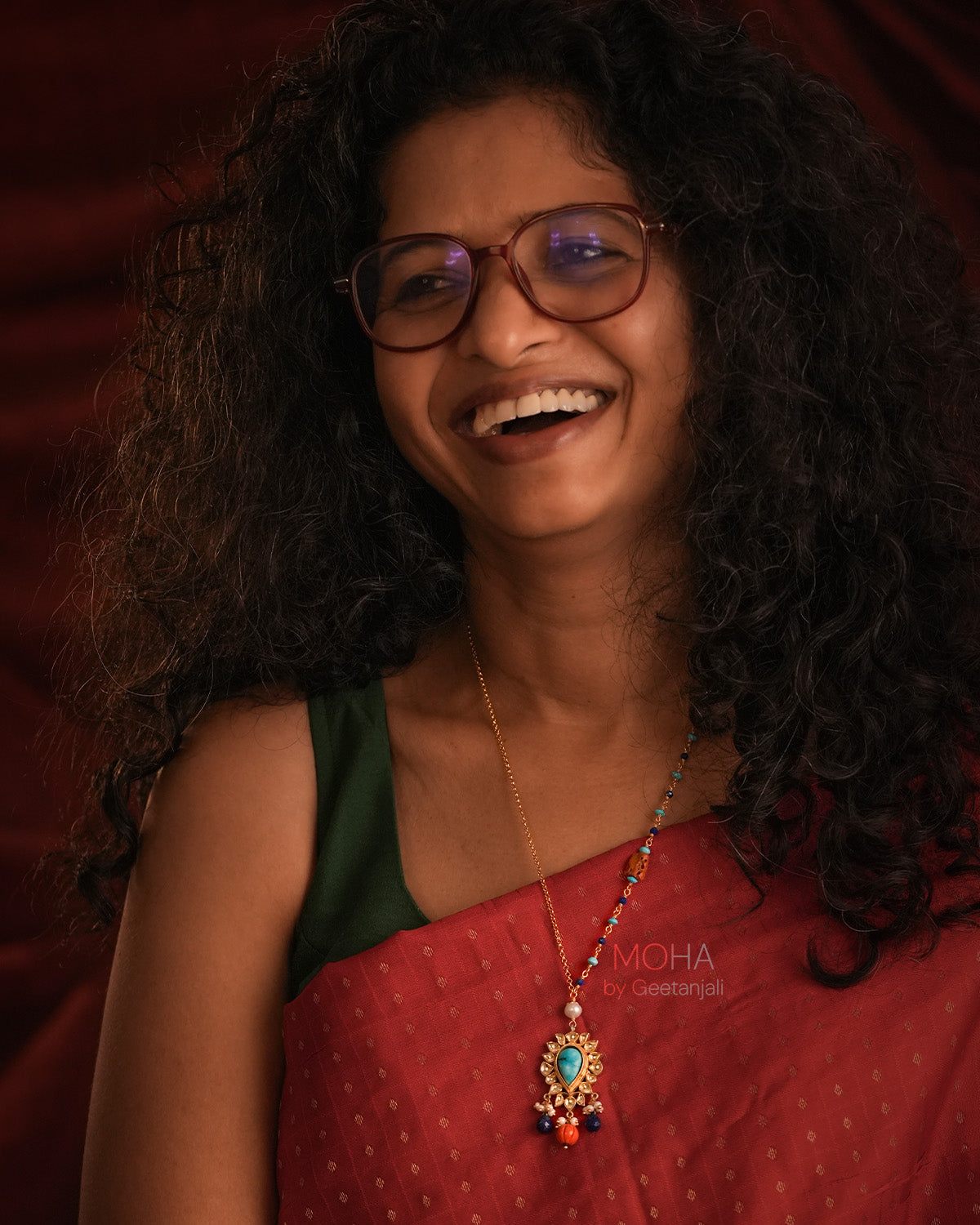 Mohini Silver Pendant with Chain by MOHA