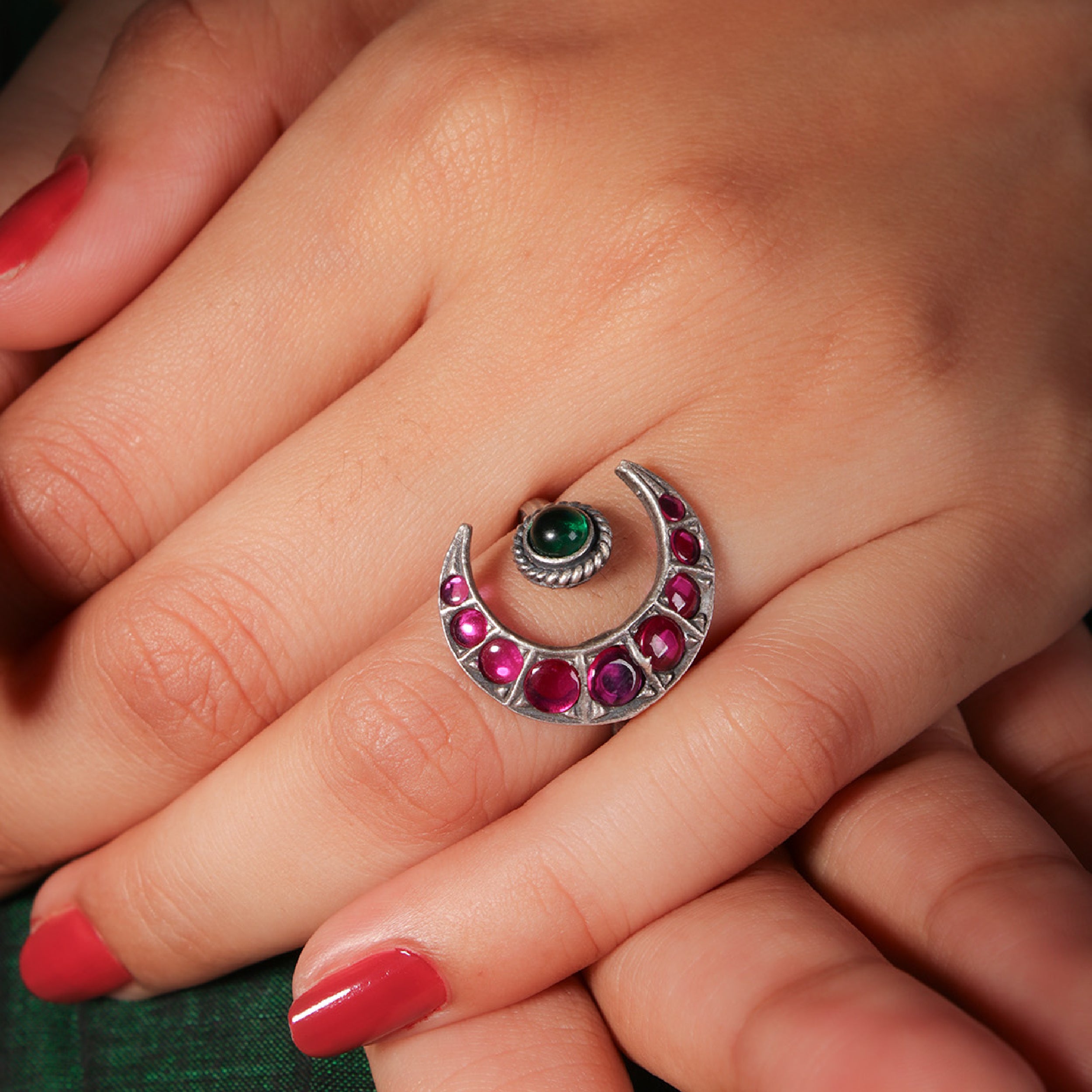 Chakor Silver Finger Ring by MOHA