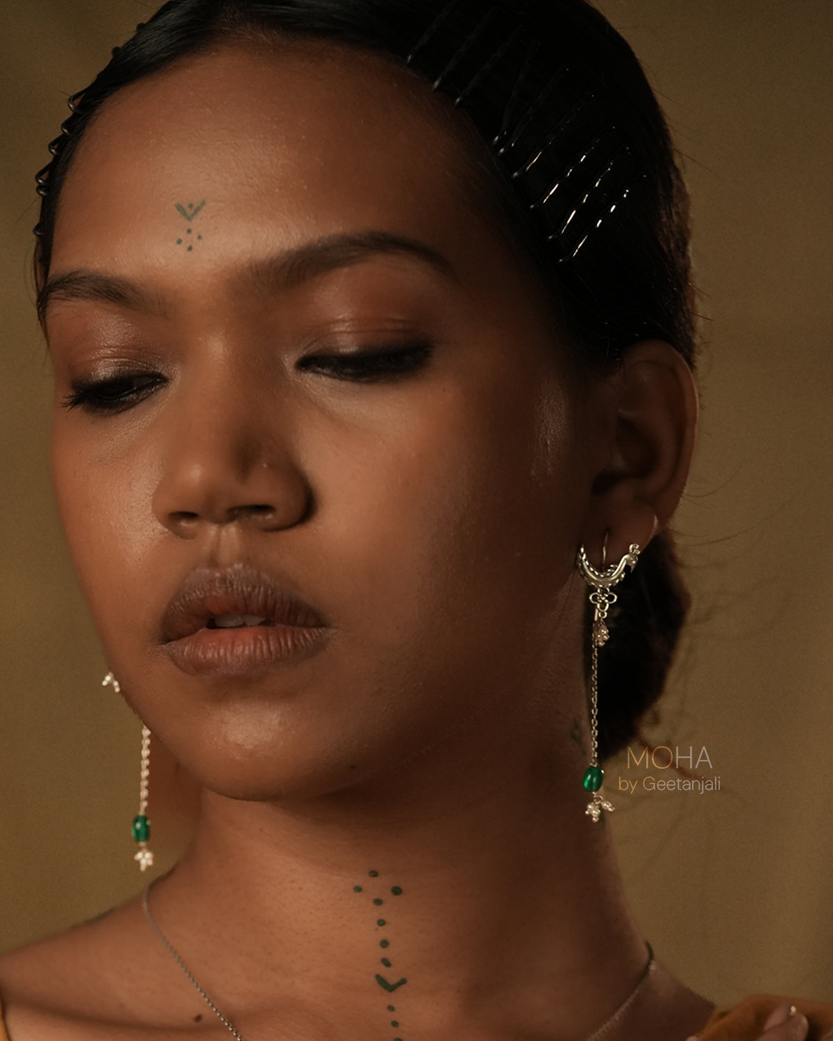 Mor Silver Sui Dhaga Earrings by MOHA