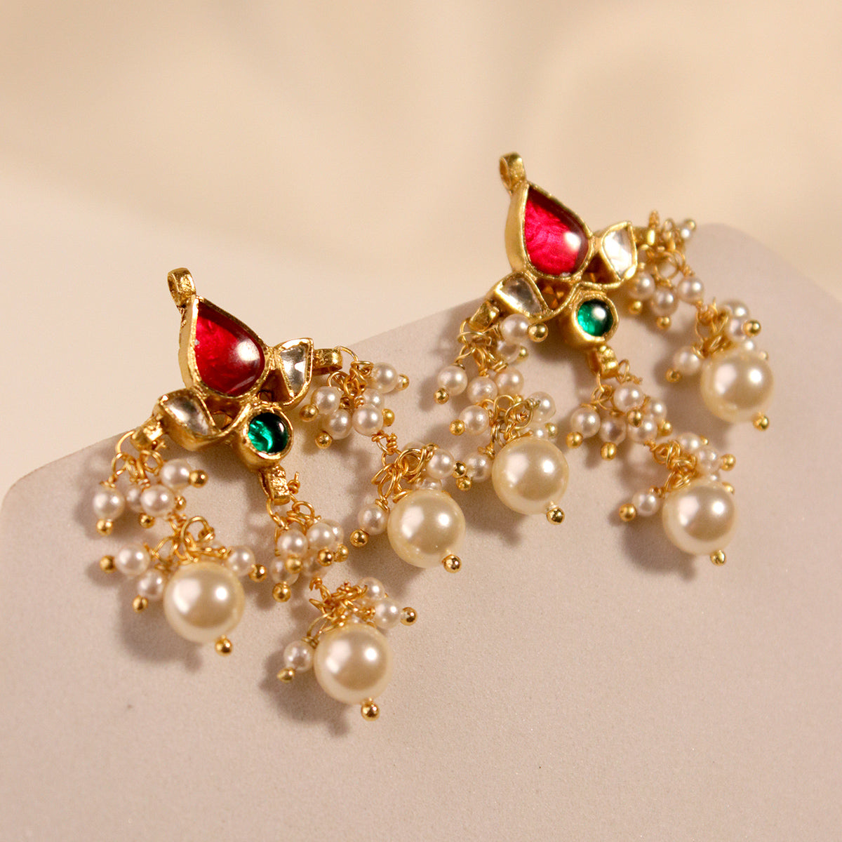 moti padma silver earrings by moha