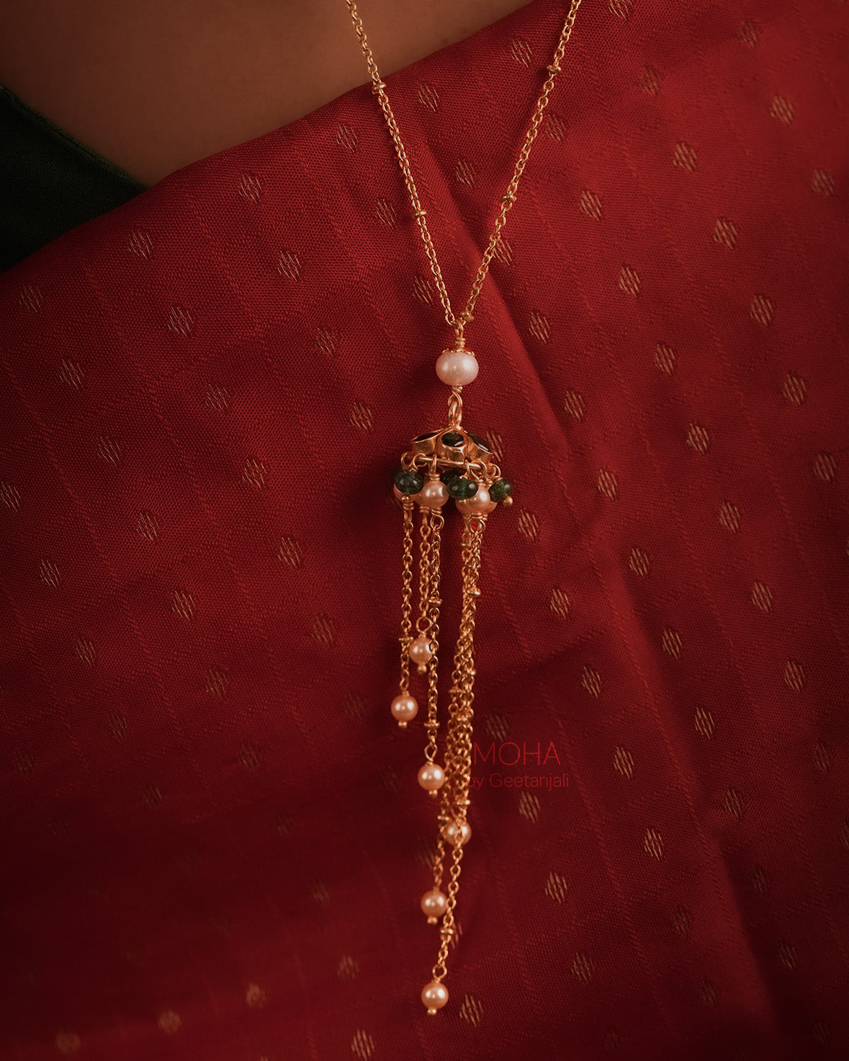Motinoor Silver Pendant with Chain by MOHA