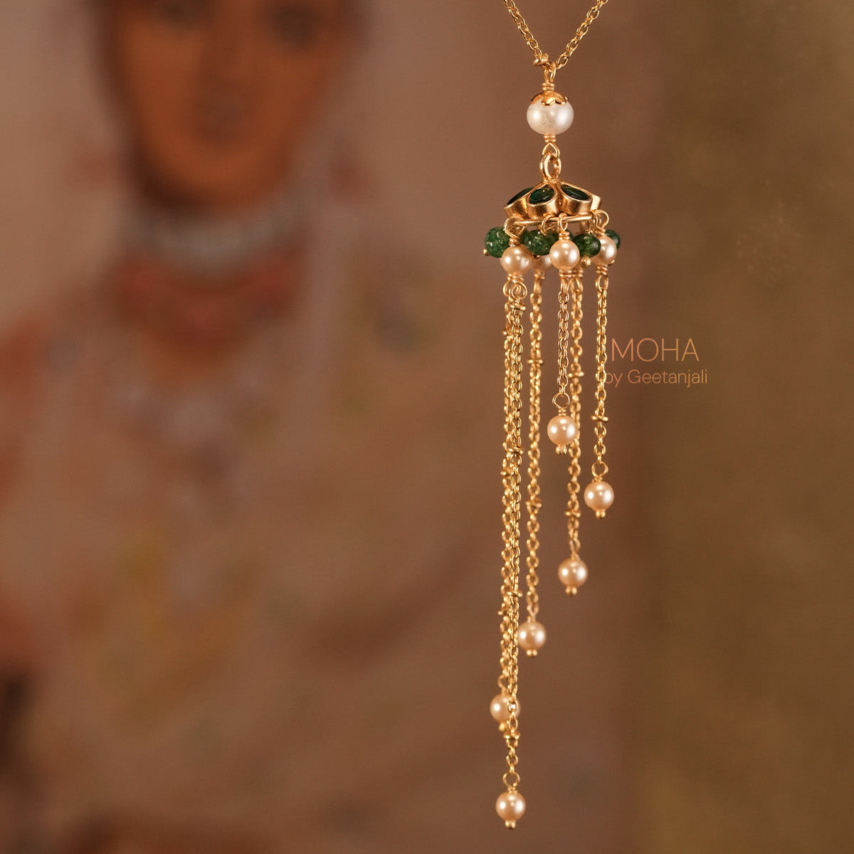 Motinoor Silver Pendant with Chain by MOHA
