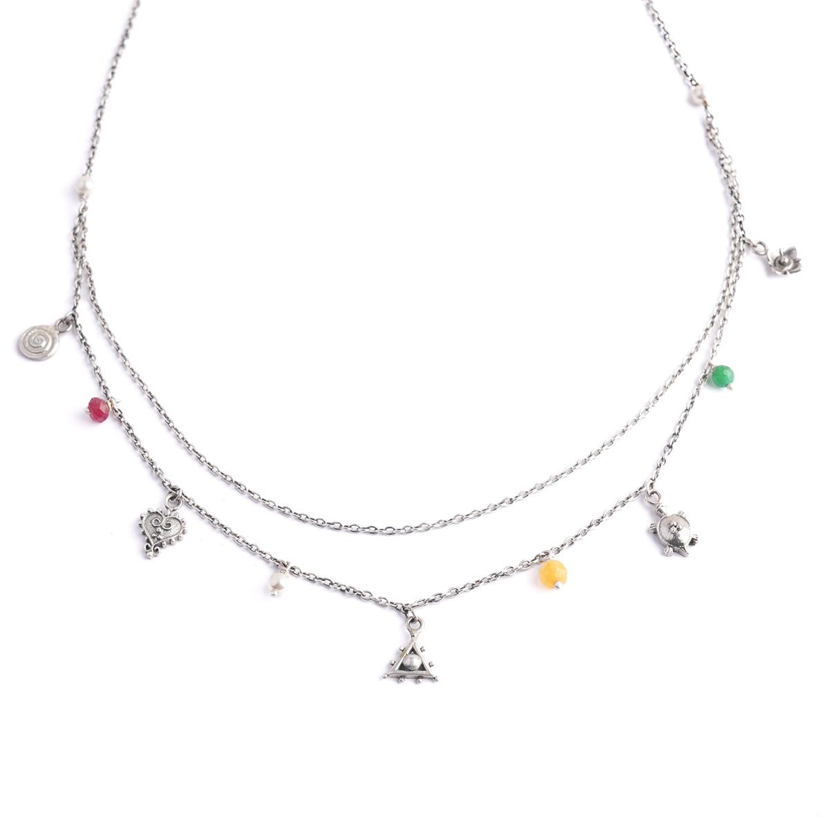nakshatra silver charms necklace by moha