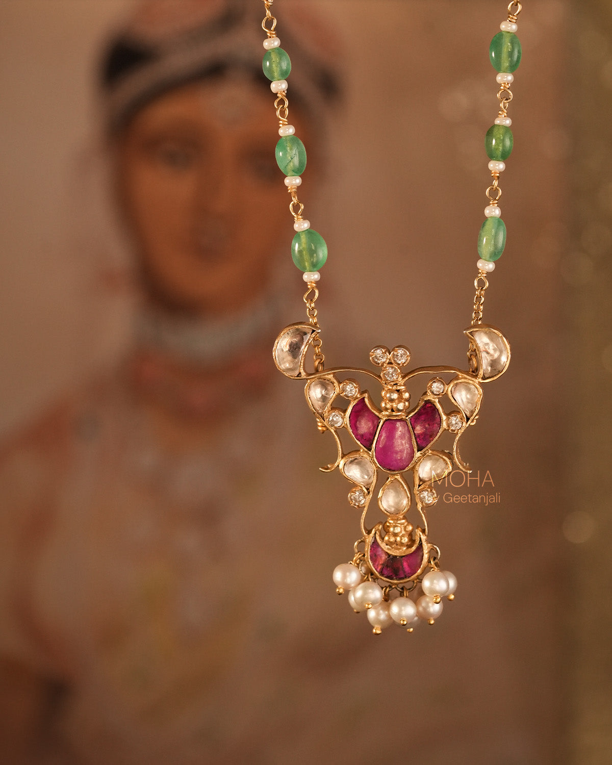 Navira Silver Pendant with Chain by MOHA
