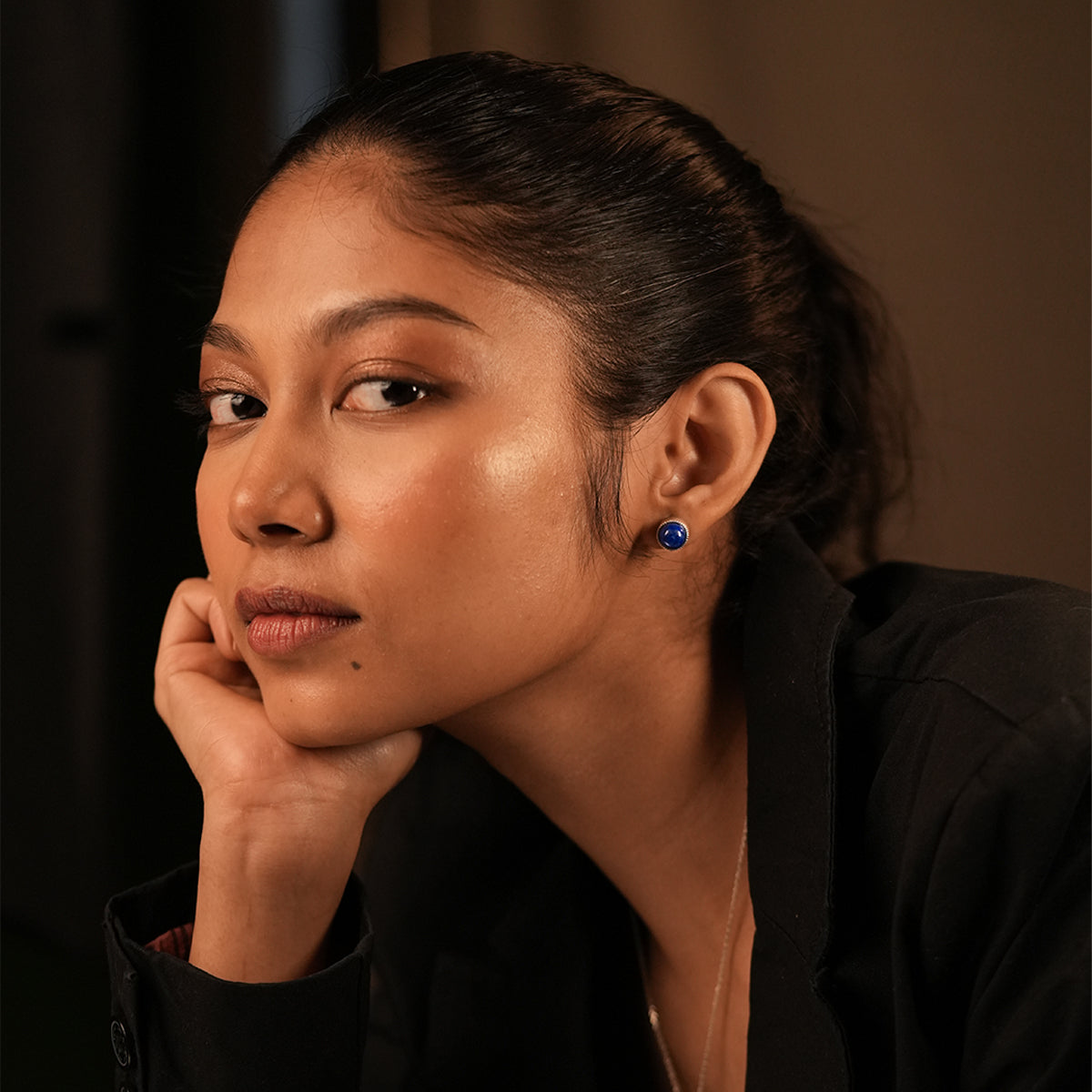 neel silver studs by moha