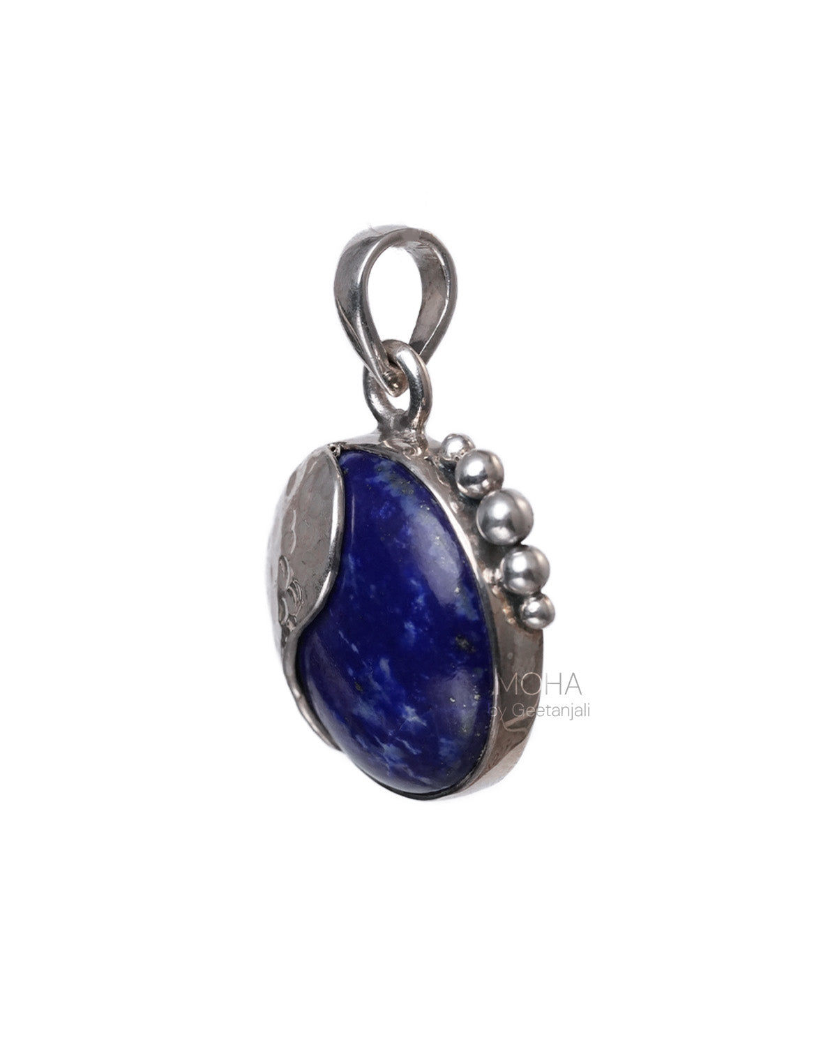 Neel Silver Pendant with Lapiz Lazuli Stone by Moha (Only Pendant)