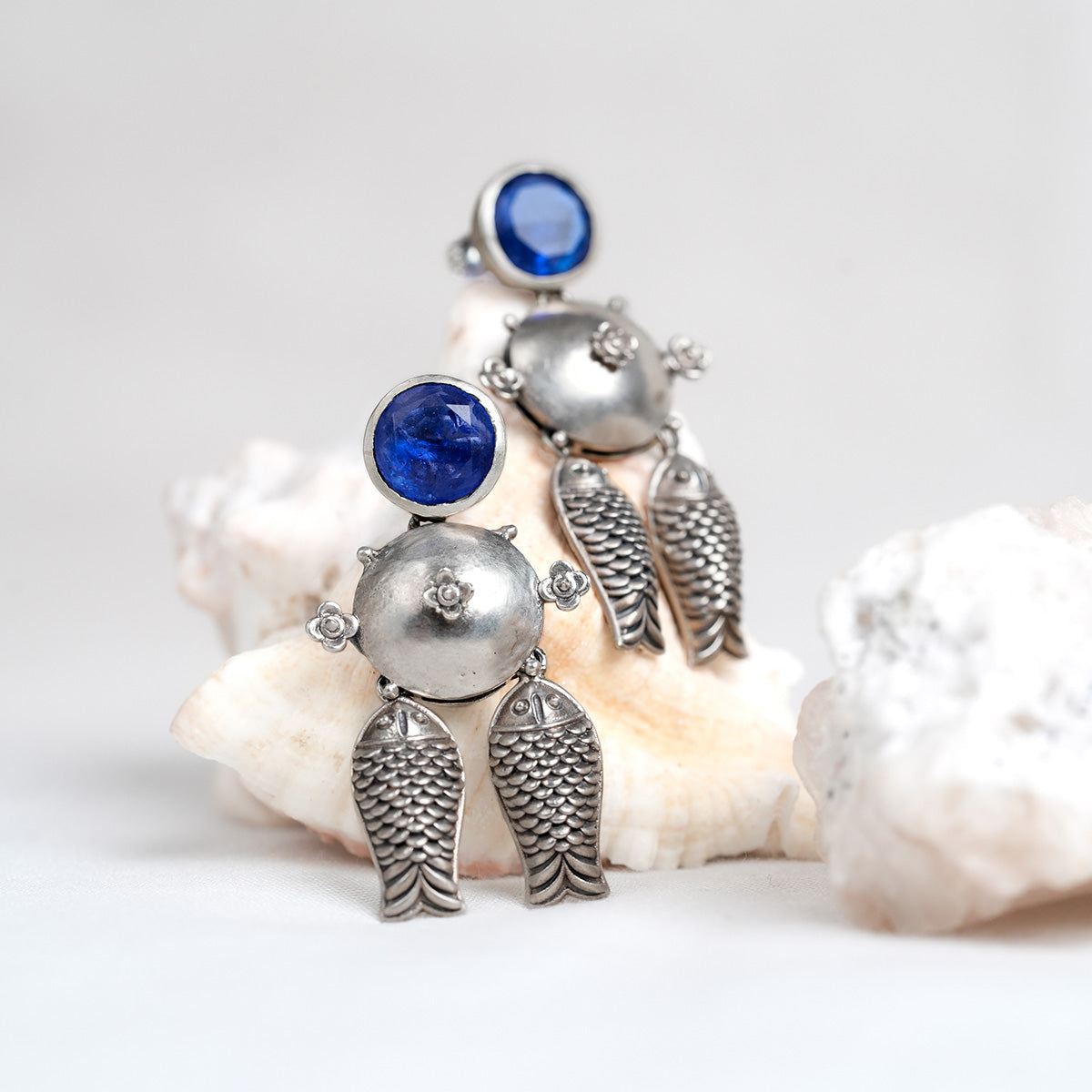 neel mahaseer silver earrings by moha