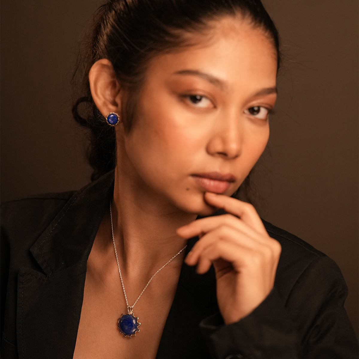 neel tara silver studs by moha
