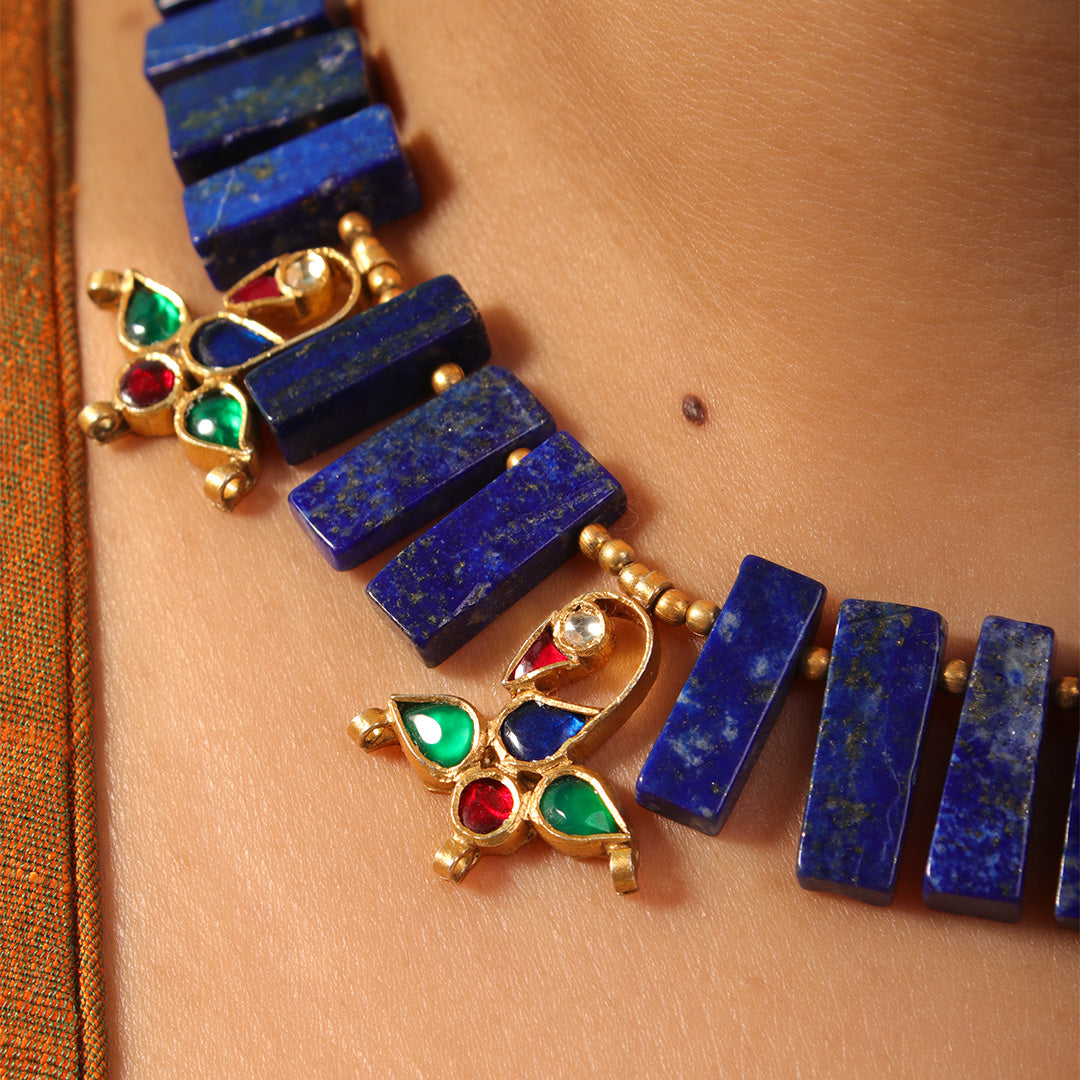 Neelkanth Silver Necklace By MOHA