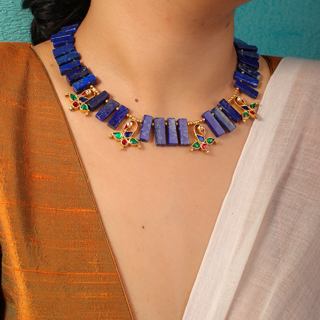 Neelkanth Silver Necklace By MOHA