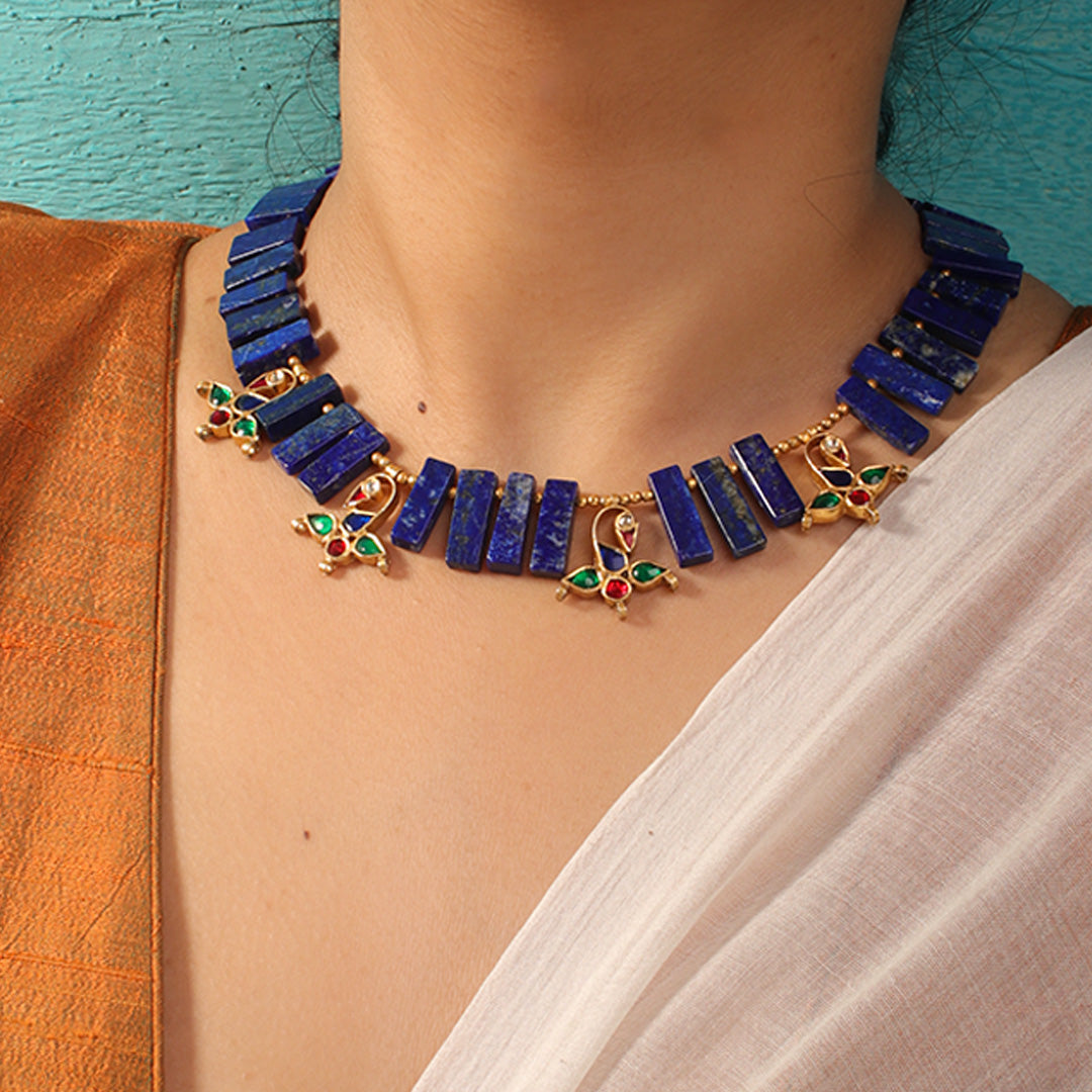 Neelkanth Silver Necklace By MOHA