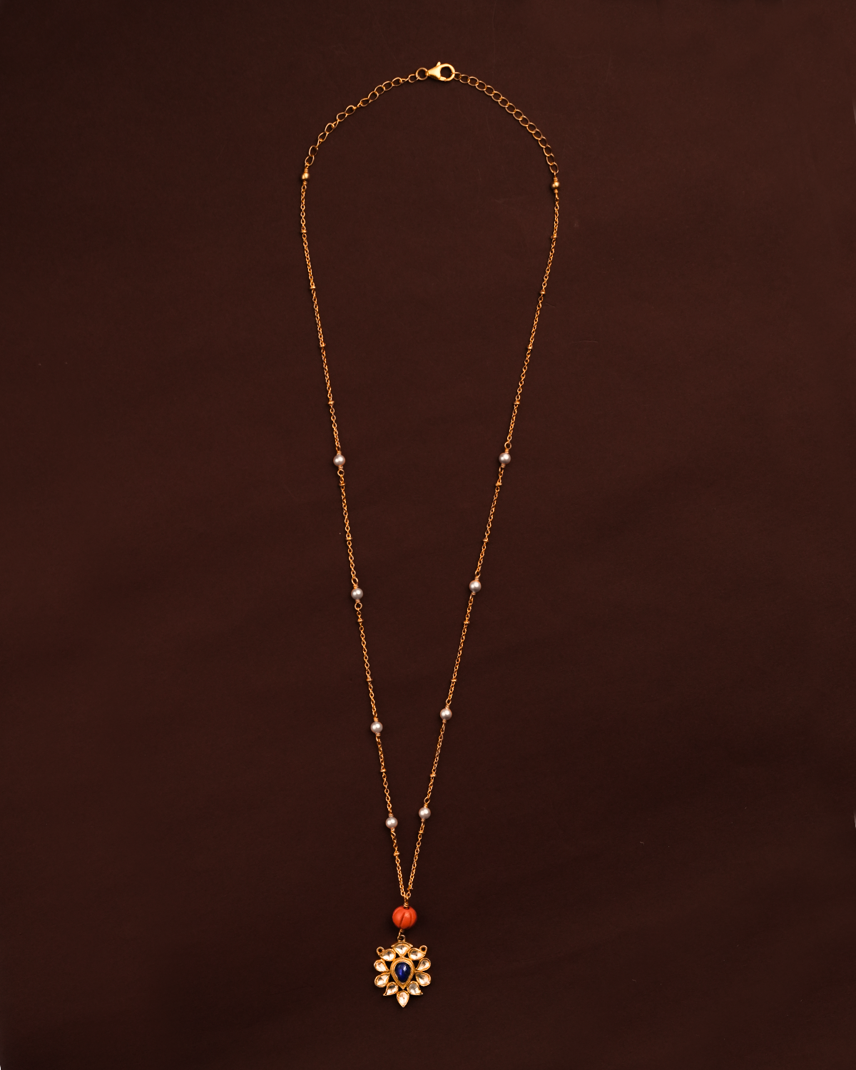 Neel Noor Silver Pendant with Chain by MOHA