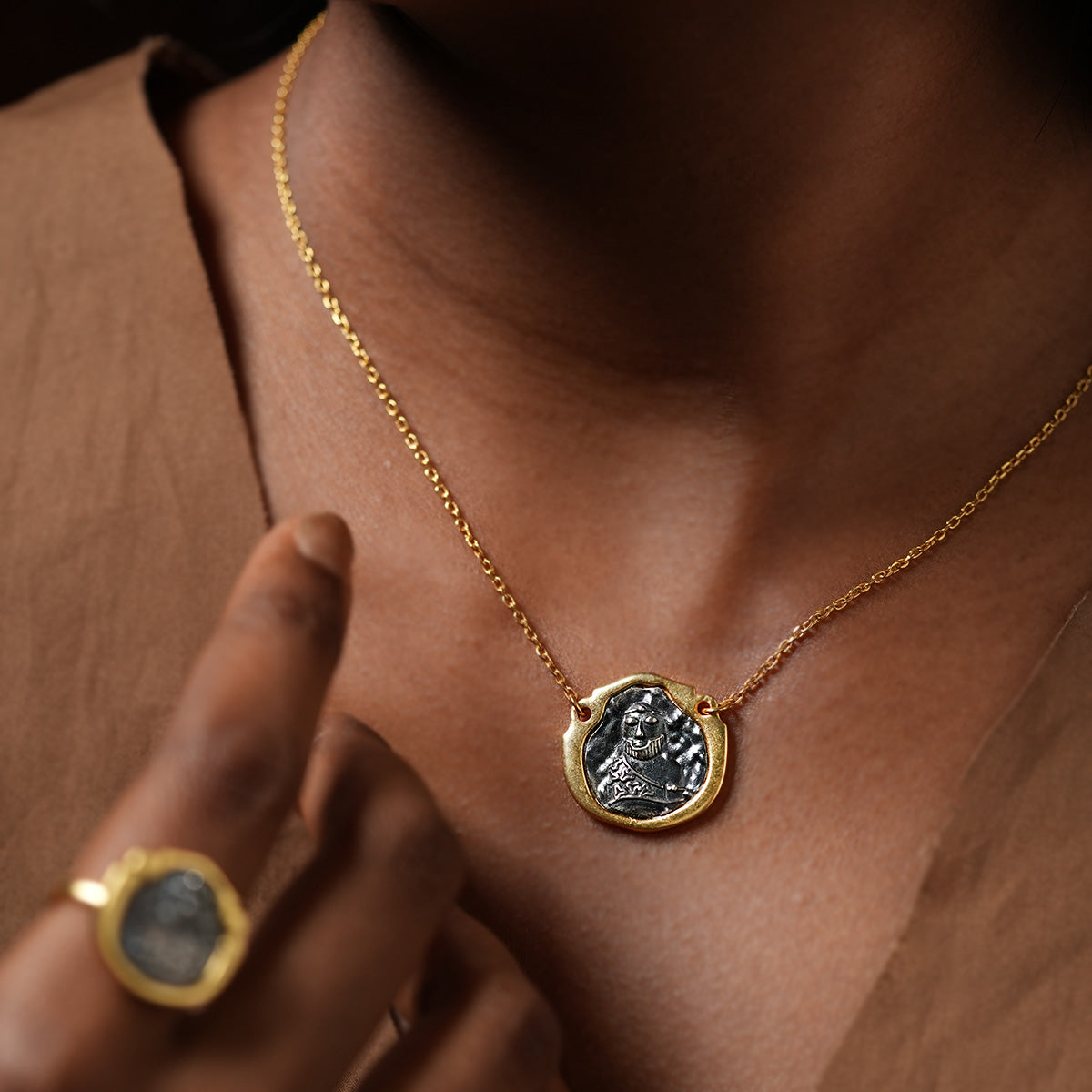 priest king silver pendant with chain by moha