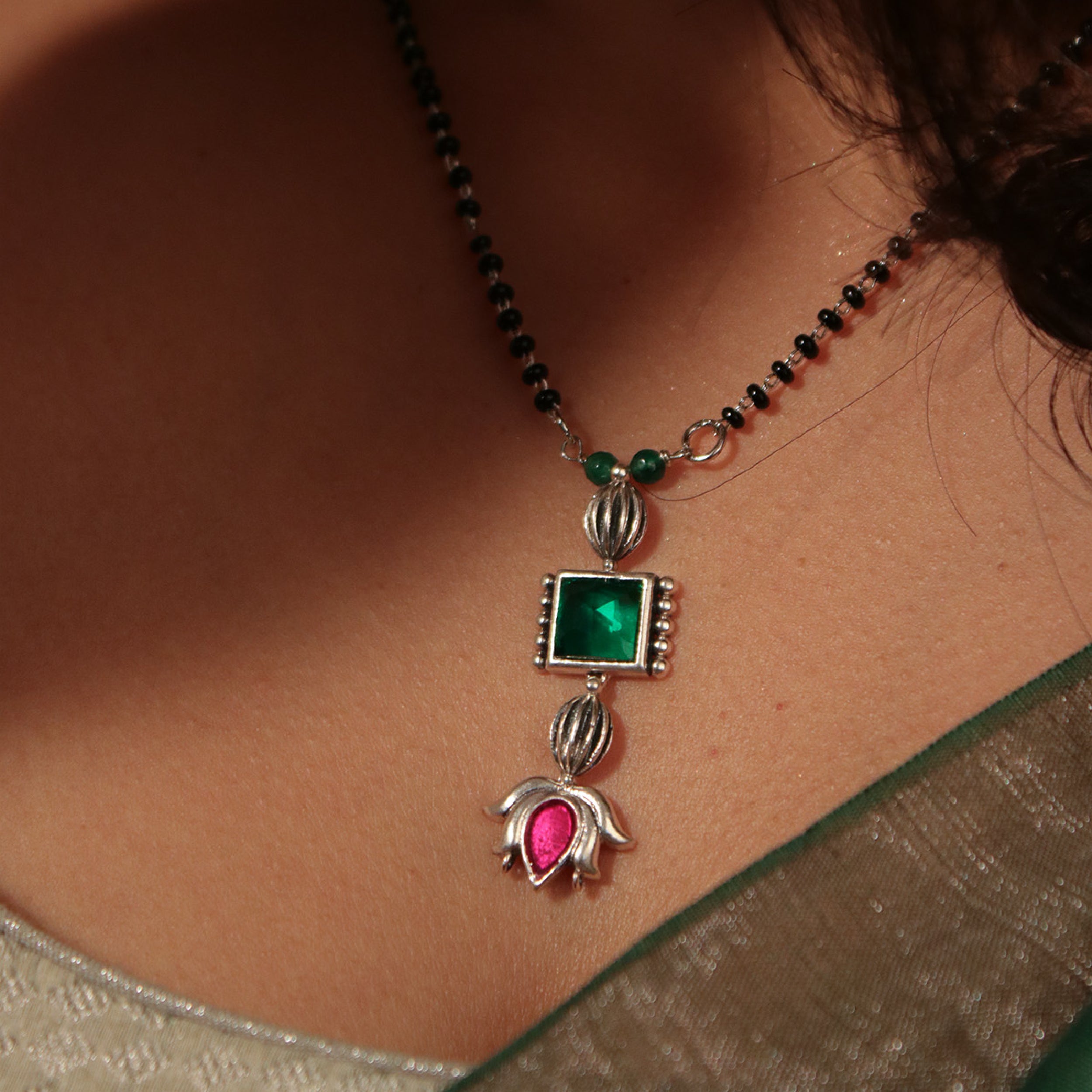 padmini silver mangalsutra by moha