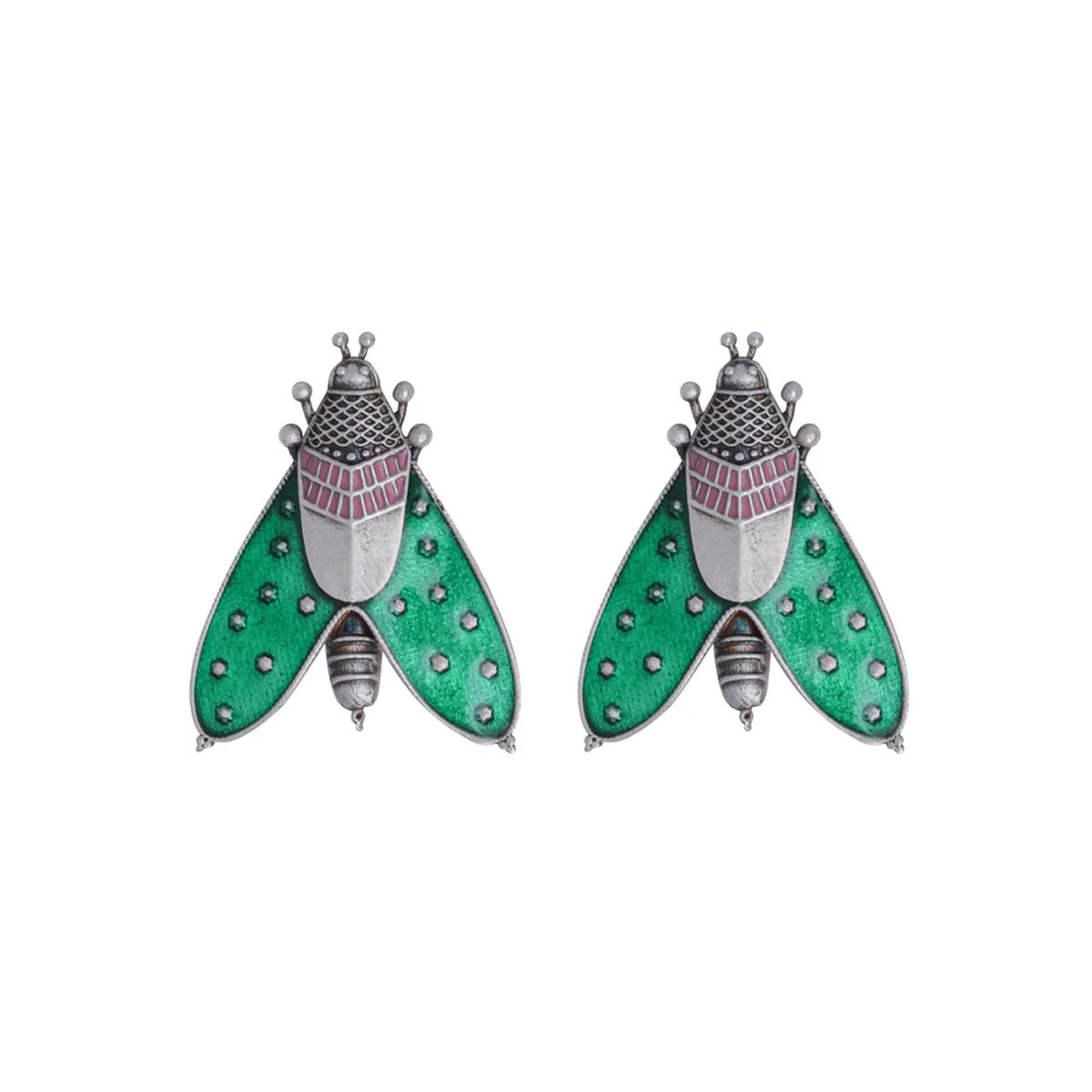 patanga siilver earrings big by moha
