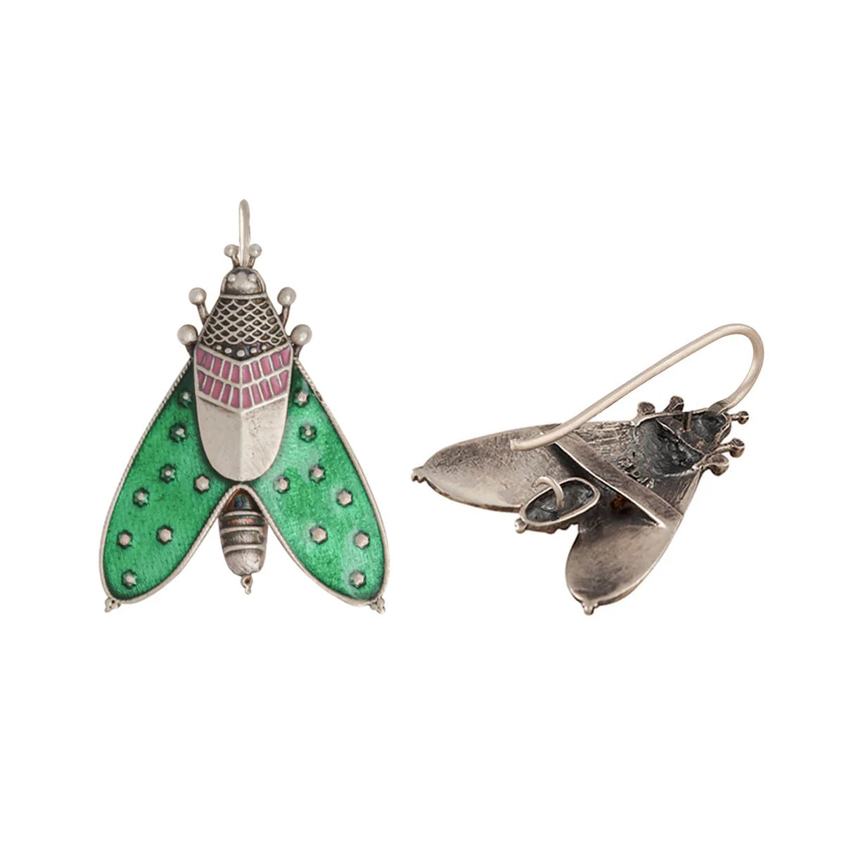 patanga siilver earrings big by moha