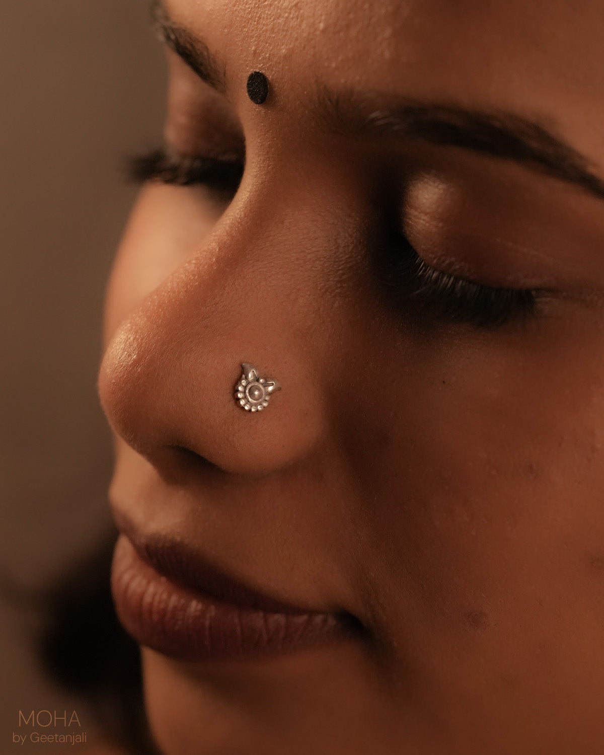 Phool Silver Nosepin by MOHA