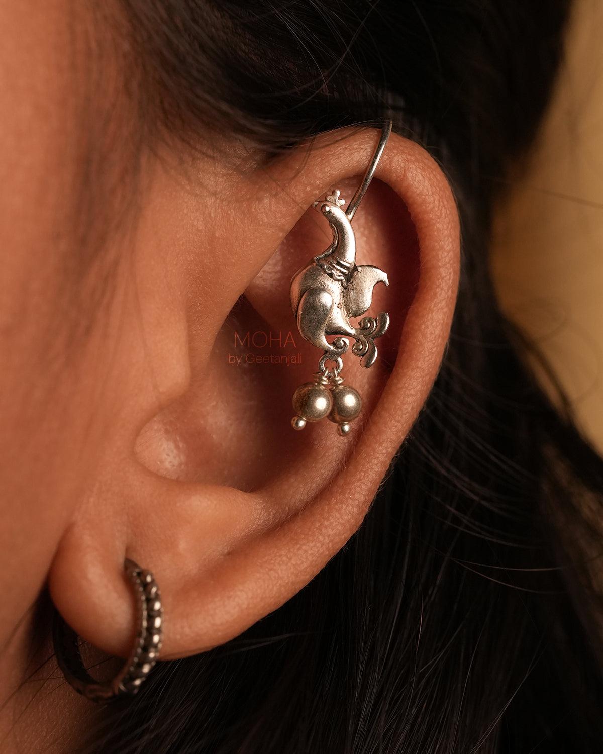 Pihu Silver Bugadi Earrings by MOHA