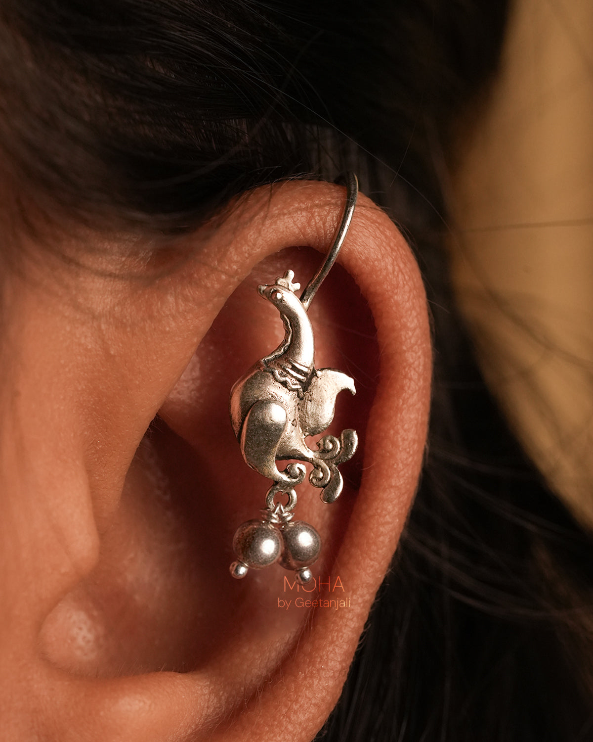 Pihu Silver Bugadi Earrings by MOHA