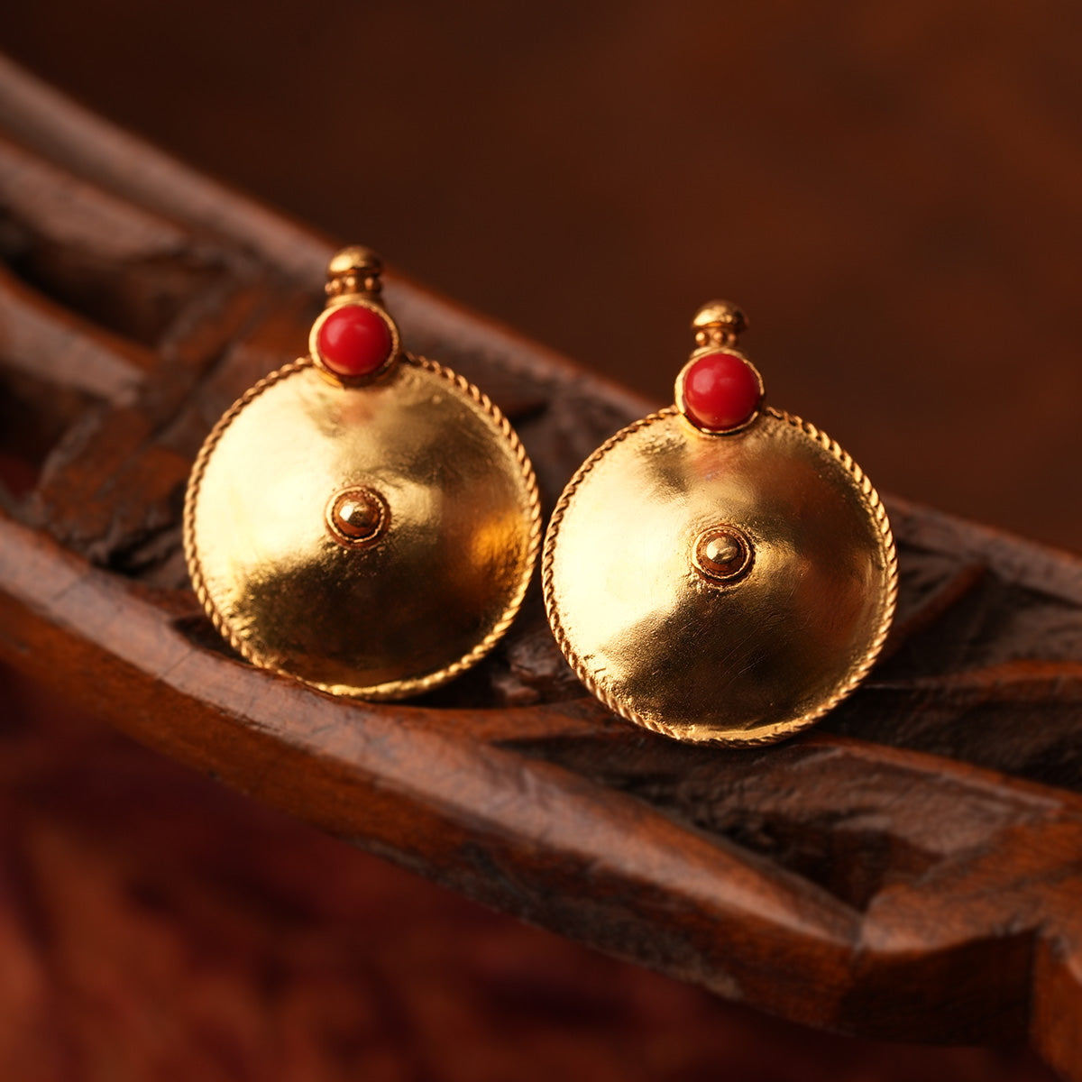 posha silver earrings gold plated by moha