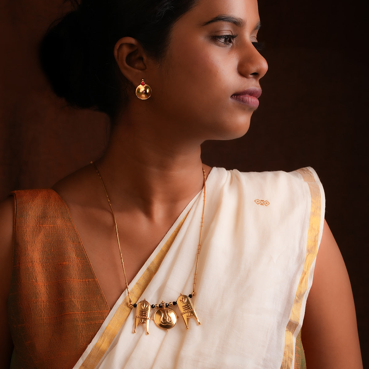 posha silver earrings gold plated by moha