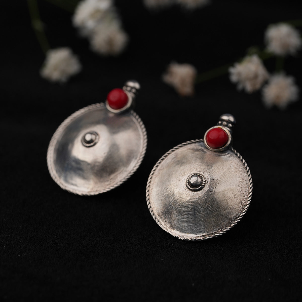 posha silver earrings by moha