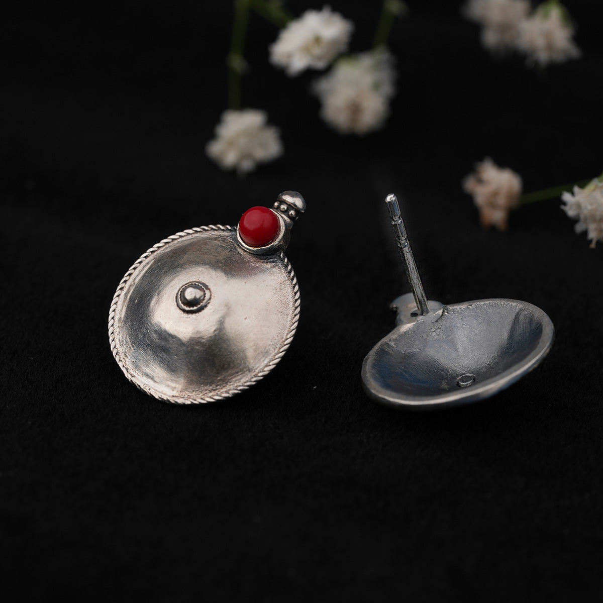 posha silver earrings by moha
